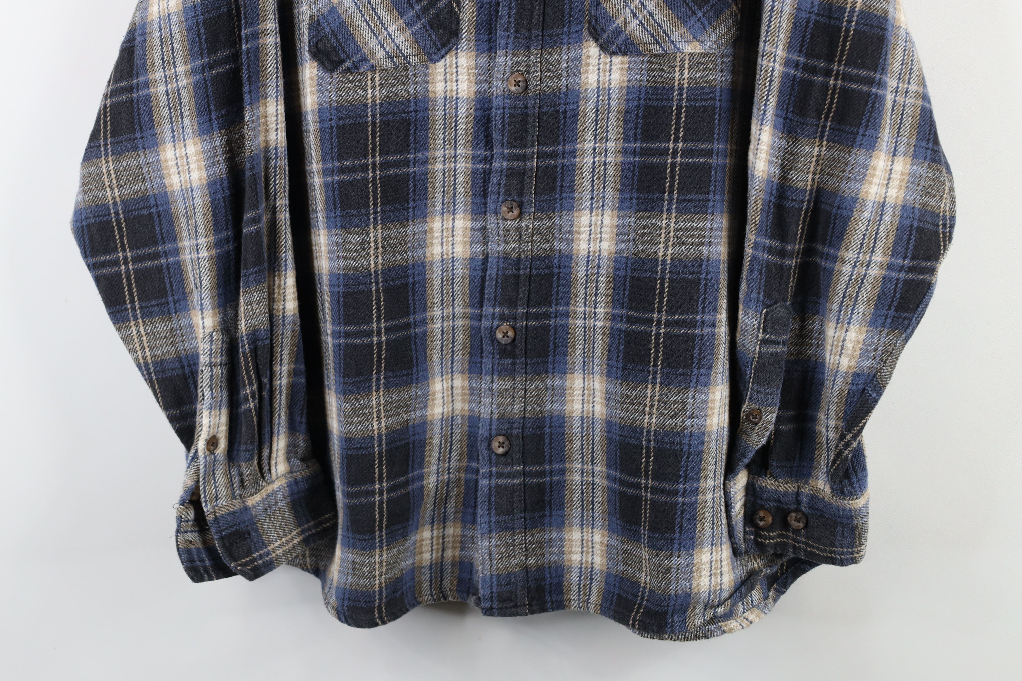 Vintage Vintage 90s Streetwear Heavyweight Button Shirt Cotton Size US XL / EU 56 / 4 - 3 Thumbnail