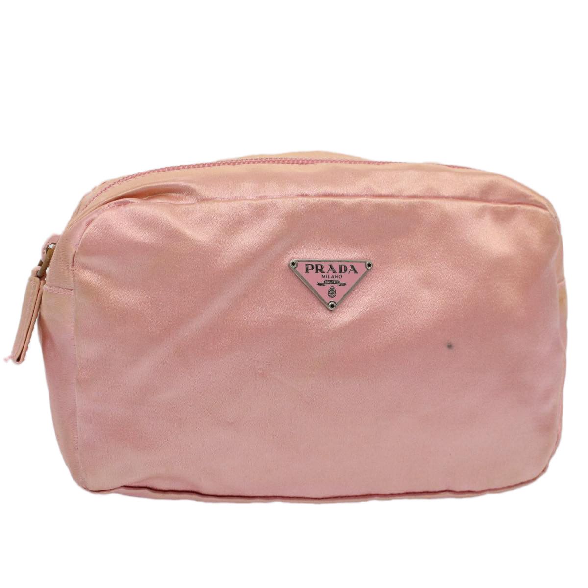 image of Prada Pouch Satin Pink Auth 59089, Women's