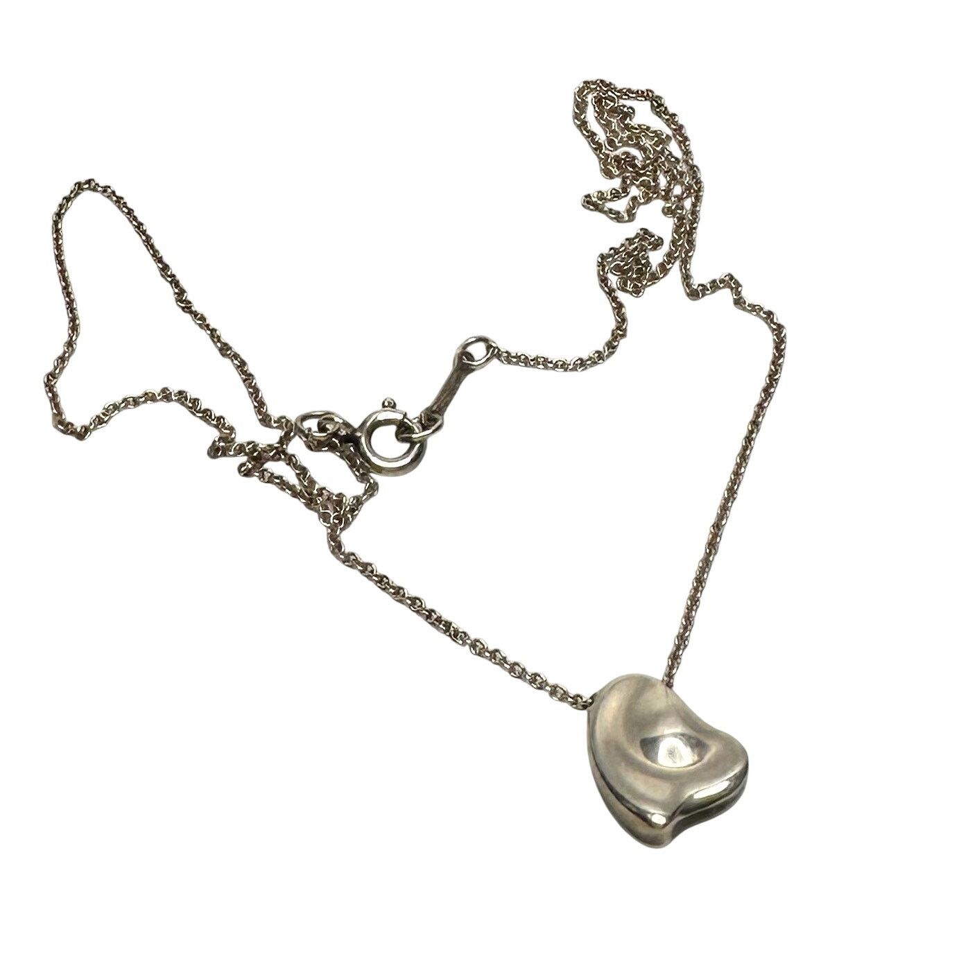Tiffany & Co. Tiffany and Co Elsa Peretti Full Heart Necklace 16" Dust Bag Size ONE SIZE - 8 Thumbnail