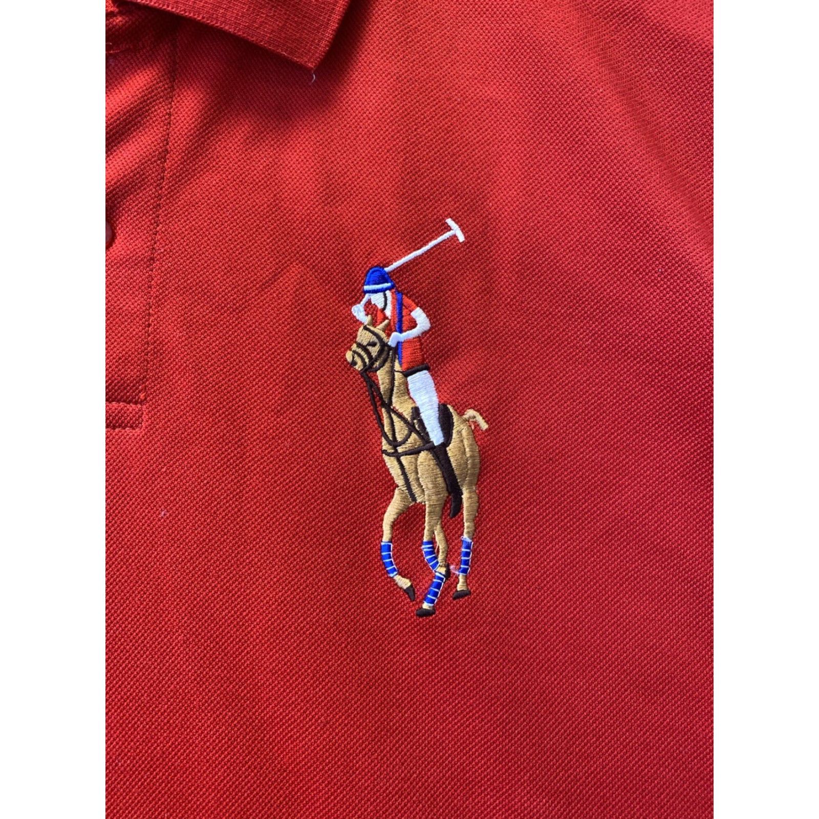Ralph Lauren VINTAGE Ralph Lauren Polo Shirt XL Red Solid Short Sleeve Collared Casual Mens Size US XL / EU 56 / 4 - 4 Thumbnail