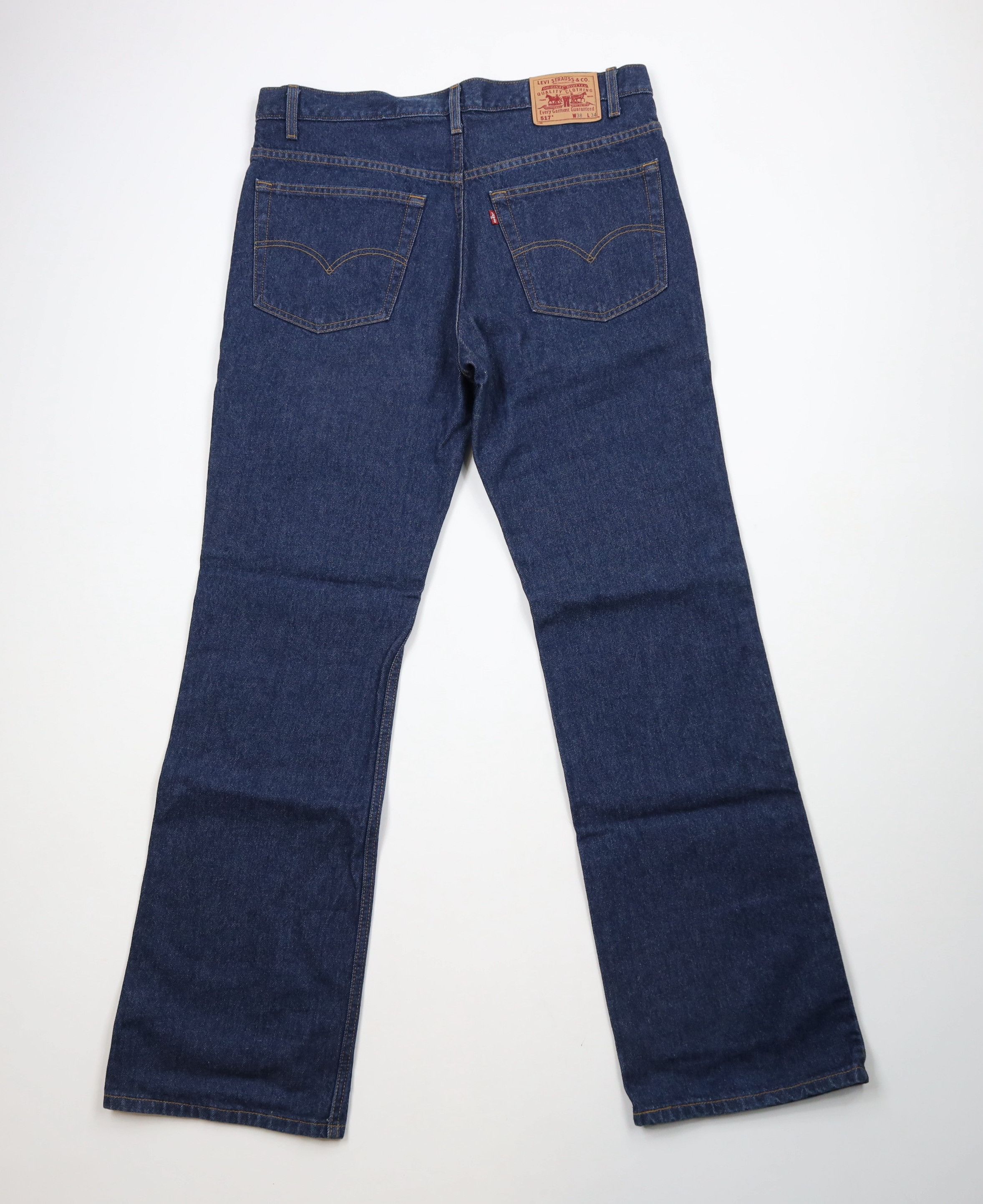 Levi's × Vintage Vintage 90s Levis 517 Western Bootcut Denim Jeans Blue Size US 38 / EU 54 - 10 Thumbnail