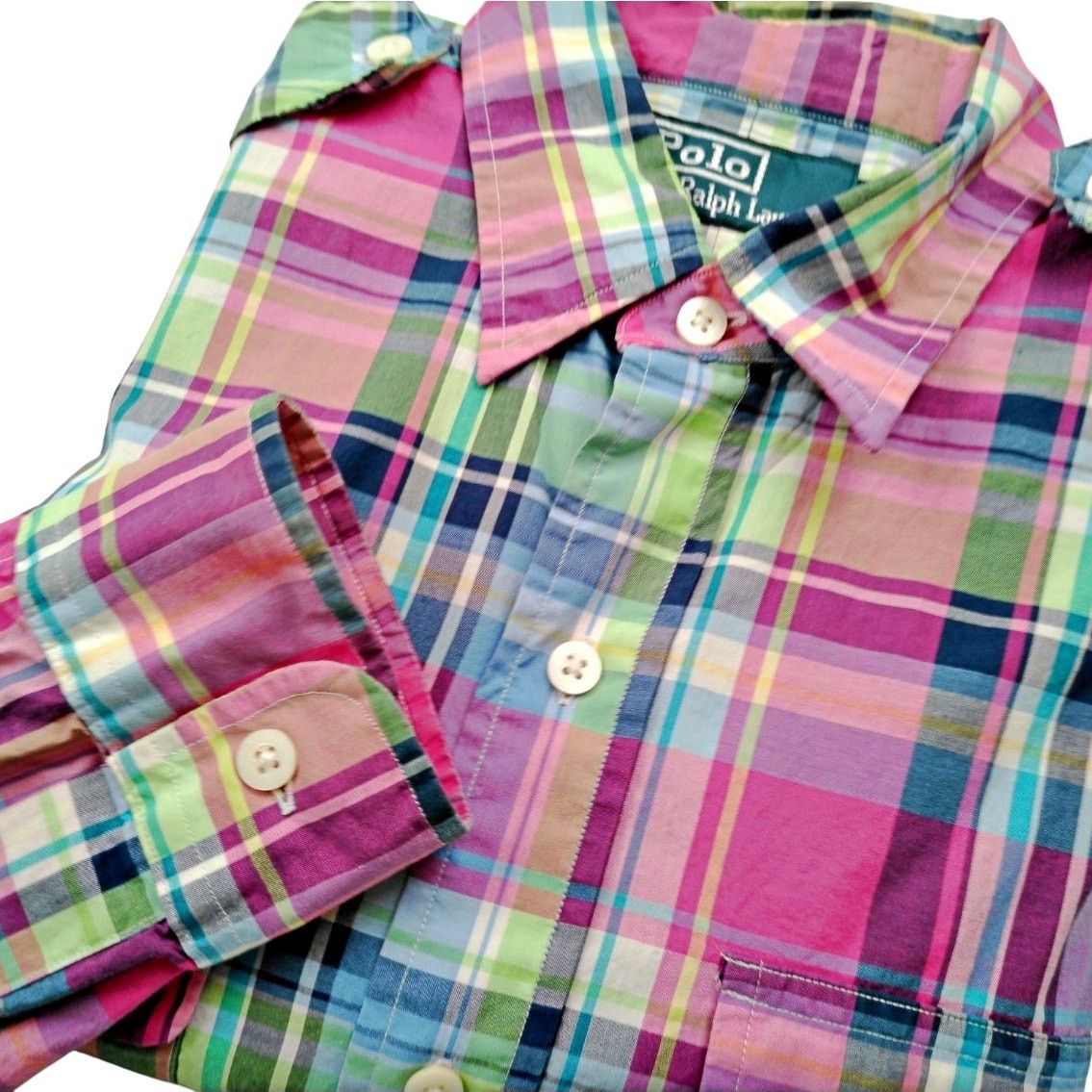 Polo Ralph Lauren Polo Ralph Lauren Military Pink Plaid L/S Button Down Shirt Size US S / EU 44-46 / 1 - 1 Thumbnail