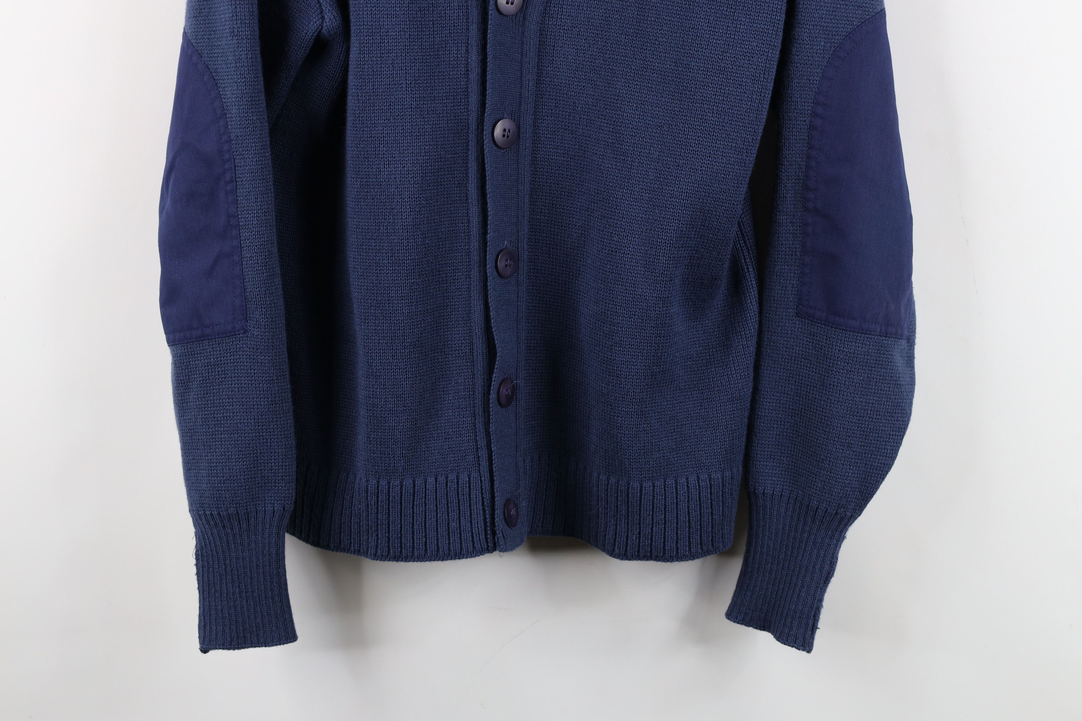 Vintage Vintage 90s Knit Military Commando Cardigan Sweater Blue USA Size US S / EU 44-46 / 1 - 3 Thumbnail