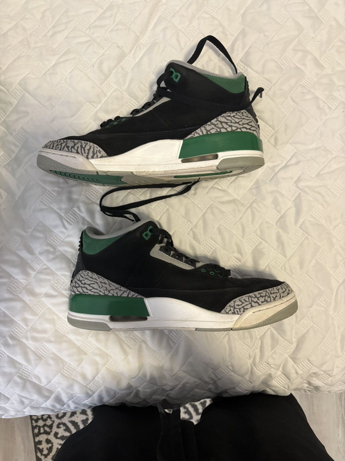 Jordan Brand Ajr Jordan 3 Retro Pine Green Size US 10 / EU 43 - 2 Thumbnail