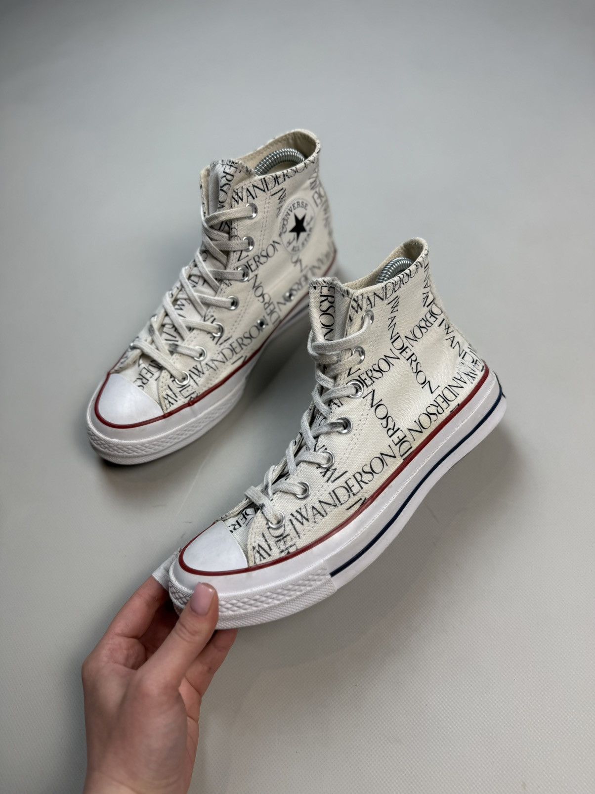 Converse × JW Anderson JW Anderson High Top Graphic Print Lace Up Sneakers Shoes Size US 8 / IT 38 - 11 Thumbnail