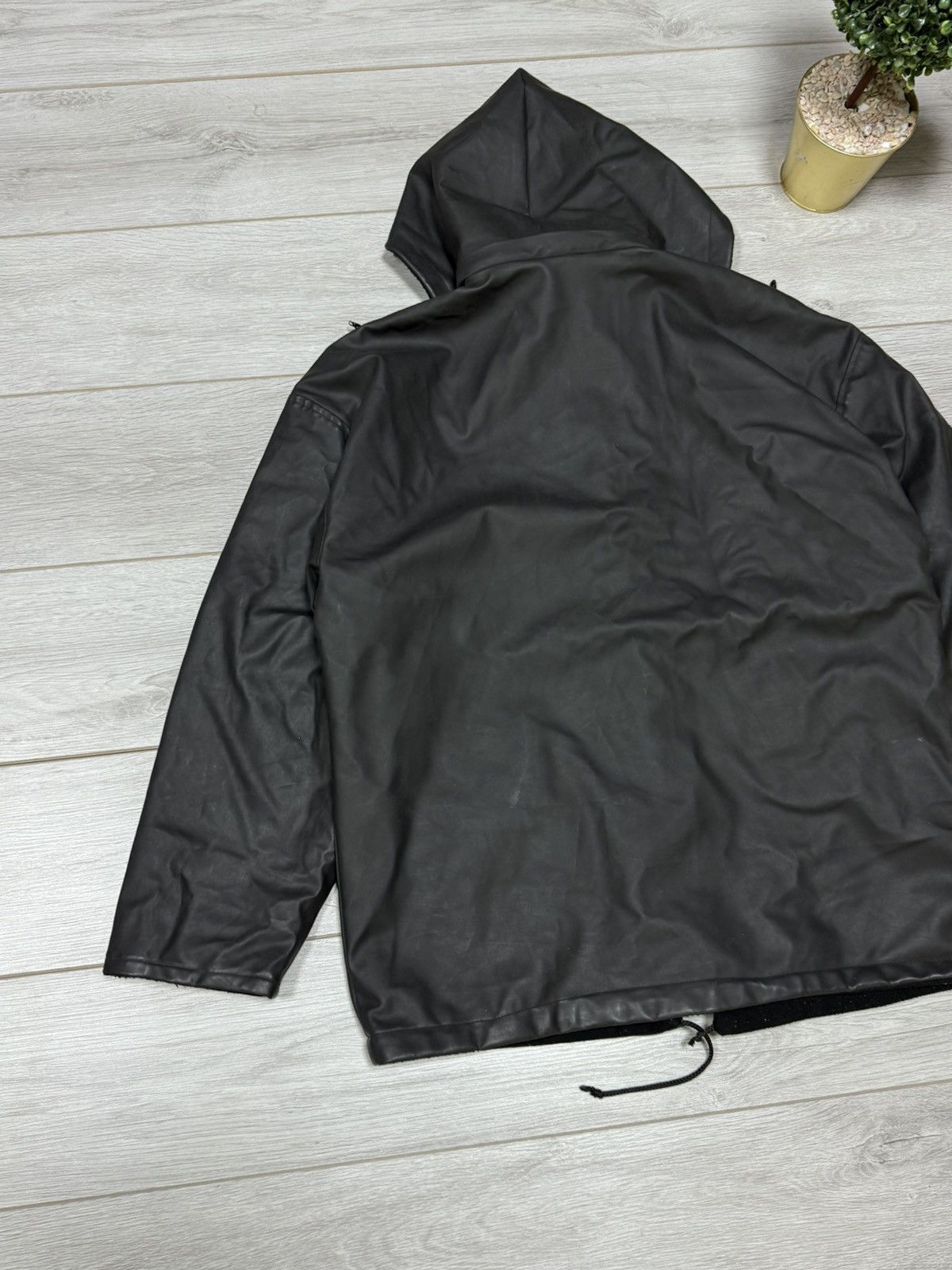 Vintage Fireman France PVC rubbed vintage coat jacket hooded Size US L / EU 52-54 / 3 - 11 Thumbnail