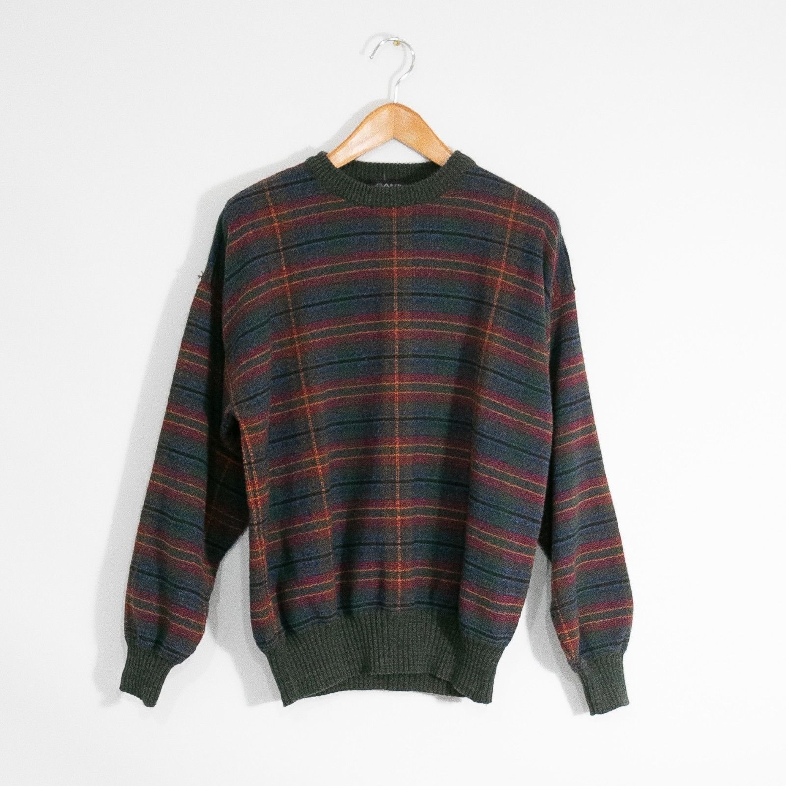 Gant Vintage 90s Gant Plaid Cotton Knit Sweater Large Distressed Size US L / EU 52-54 / 3 - 1 Thumbnail