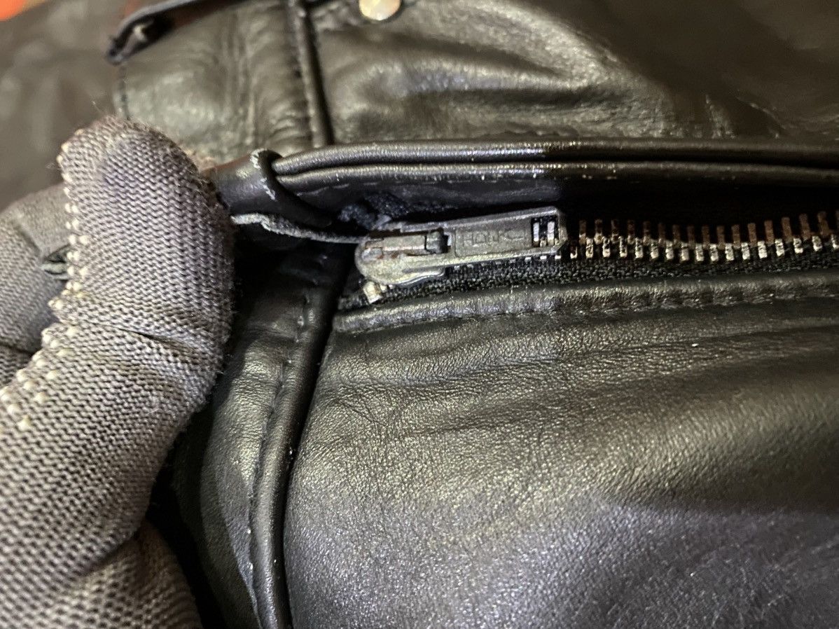 Schott Vintage Schott NYC Black Leather Pants Biker Rocker Style Size US 30 / EU 46 - 8 Thumbnail
