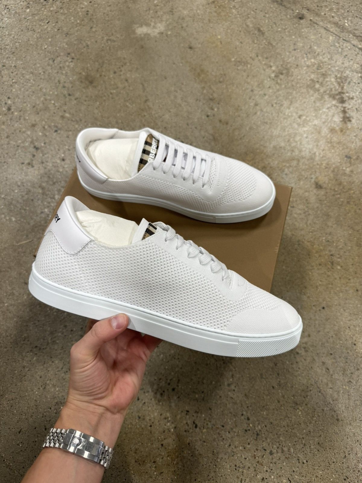 Burberry Burberry Knit Check Sneaker 750$ NEW Size US 10 / EU 43 - 3 Thumbnail