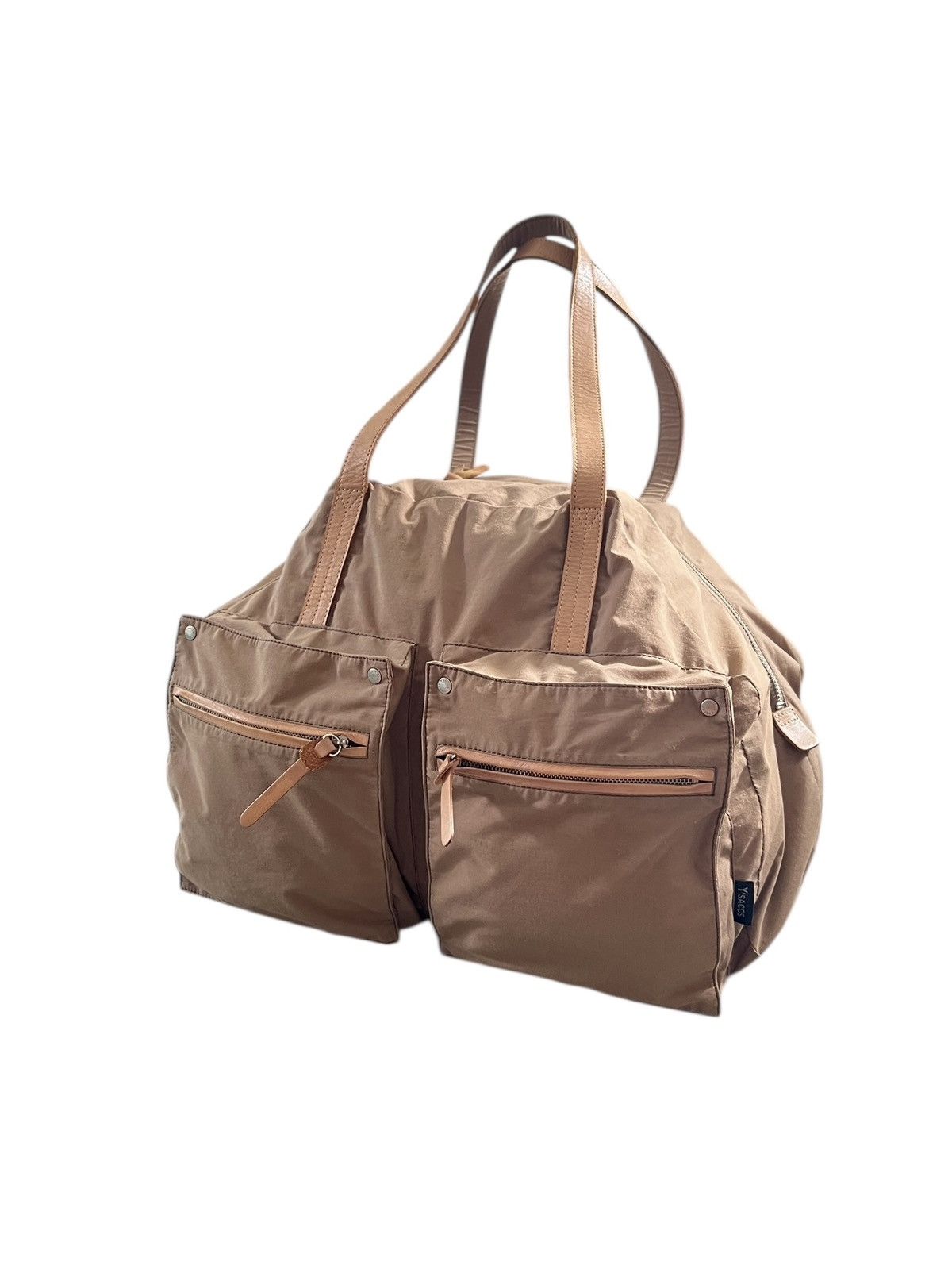 Yohji Yamamoto 2000s Y’SACCS Leather-Trim Boston Bag Size ONE SIZE - 1 Thumbnail