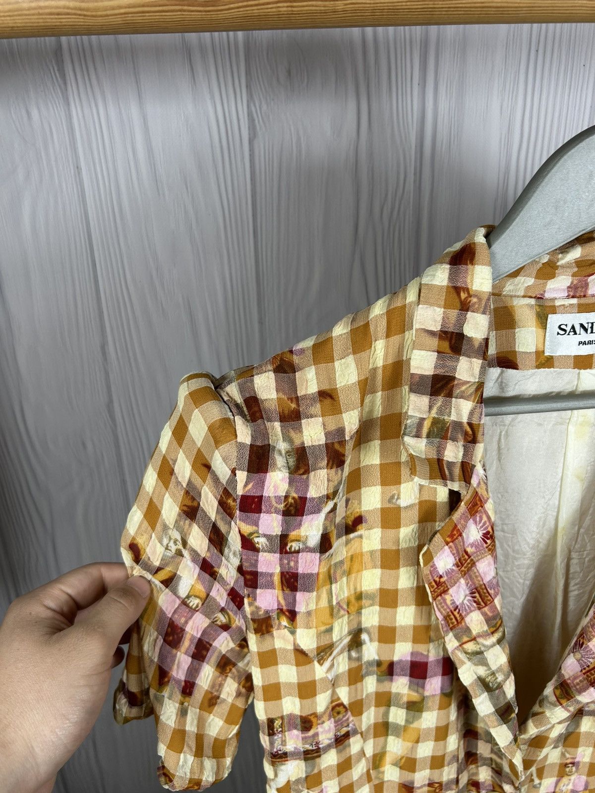 Designer × Sandro Vintage Sandro Blouse Shirt Size 2 Designer Size S / US 4 / IT 40 - 7 Thumbnail