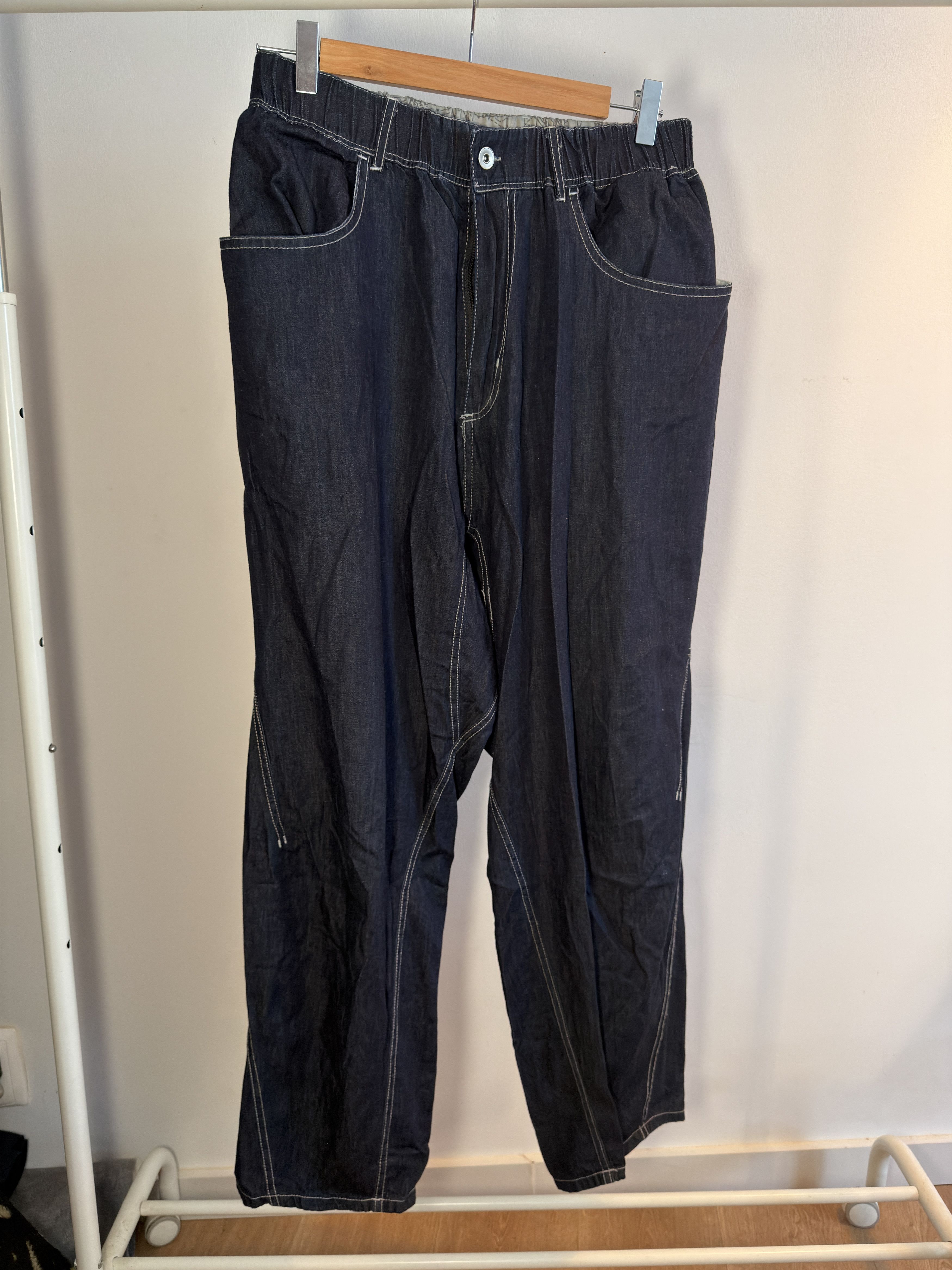 And Wander Dry Easy Denim Wide Pants Black Size US 34 / EU 50 - 1 Thumbnail