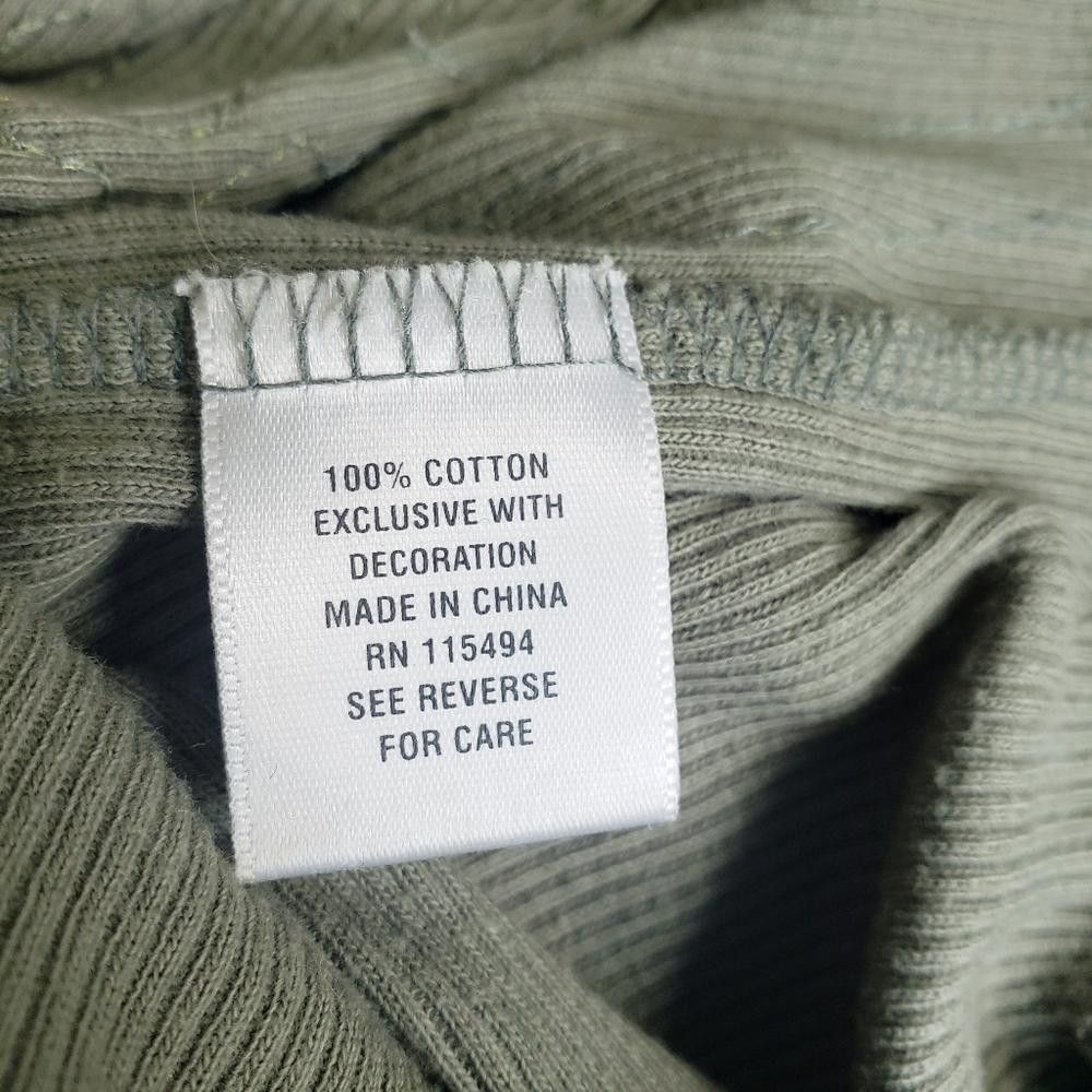 Designer CT287 Dress Barn Sequined Ribbed Army Green Tank M Size M / US 6-8 / IT 42-44 - 4 Thumbnail