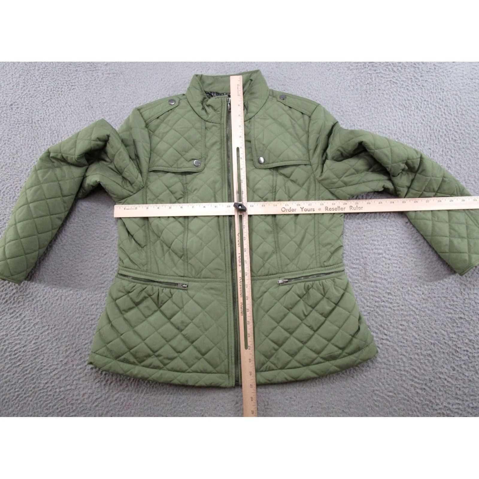 Talbots Talbots Diamond Quilted Jacket Full Zip Womens Size L Green Pockets Preppy Vintage: No Size L / US 10 / IT 46 - 5 Thumbnail