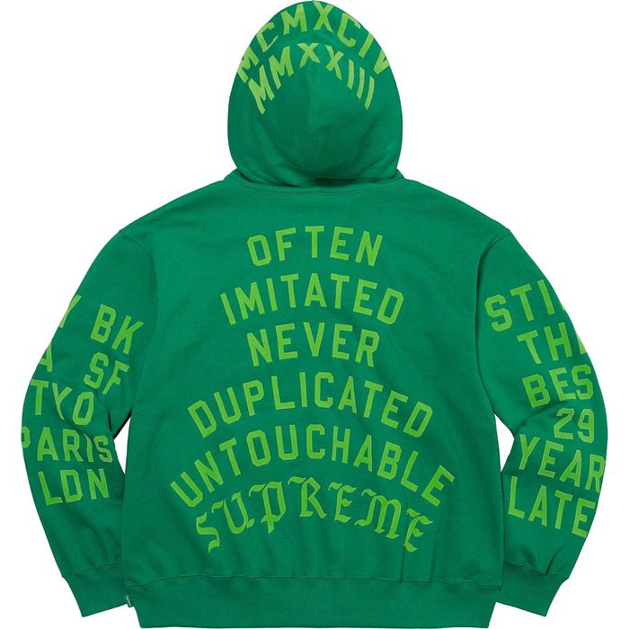 Supreme SUPREME TEAM FLOCKED HOODED SWEATSHIRT | Grailed