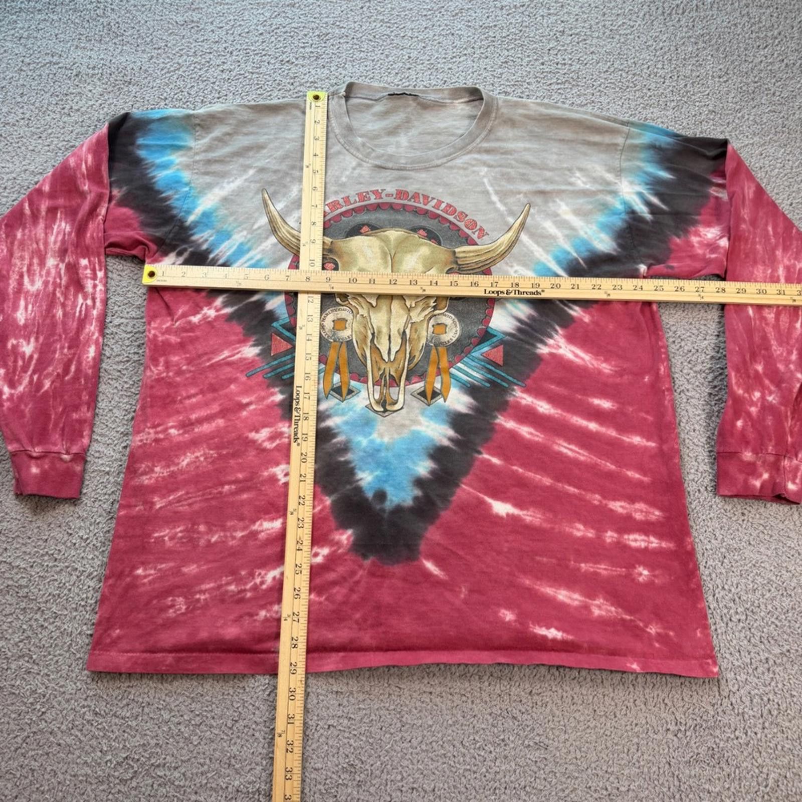 Harley Davidson Vintage Harley Davidson Tie Dye Long Sleeve Shirt Stans Size US XXL / EU 58 / 5 - 2 Thumbnail