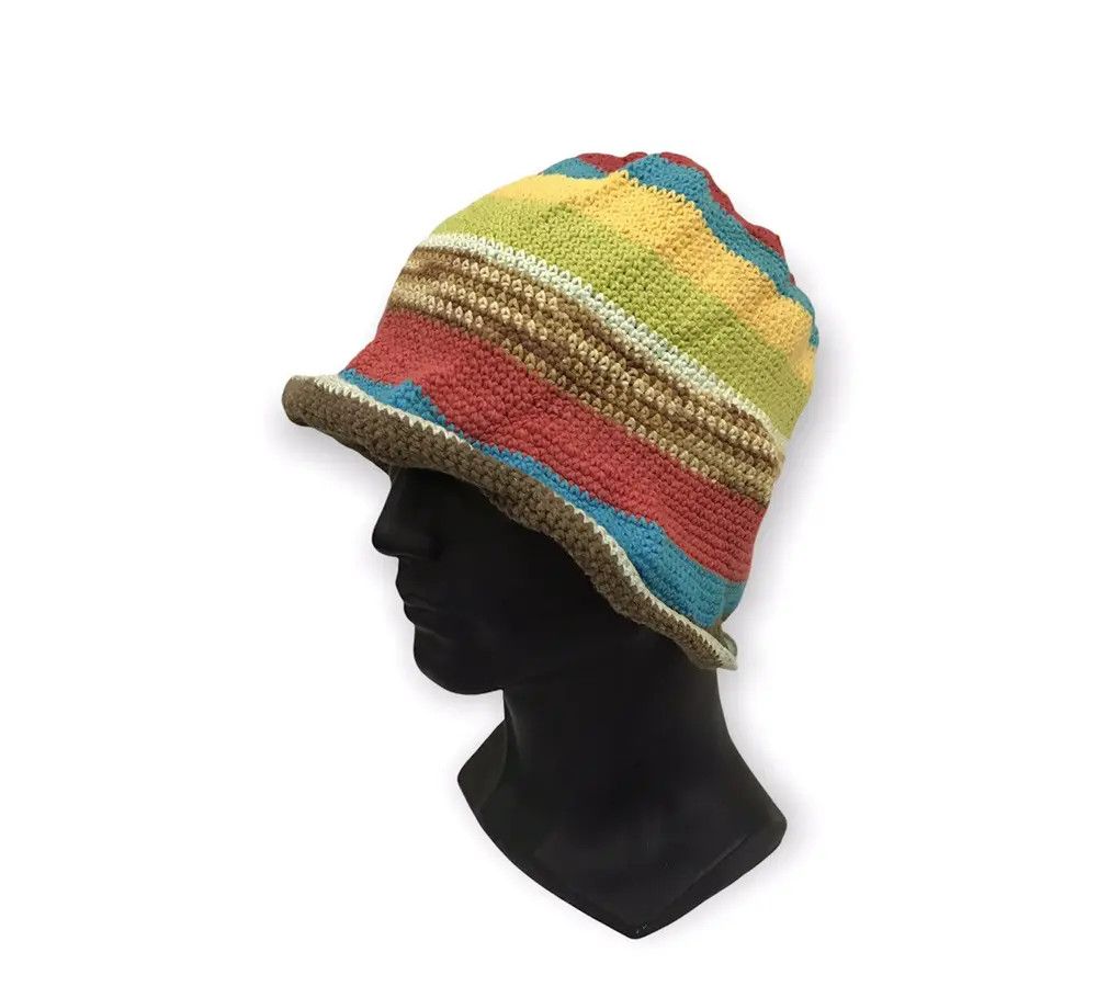 Japanese Brand × Kapital × Vintage Japanese Brand Knit Multicolour Bucket Hat Size ONE SIZE - 2 Thumbnail