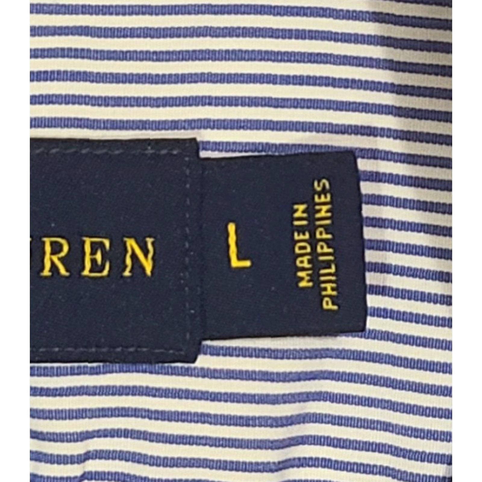 Ralph Lauren Ralph Lauren Blue Stripe Button-Down Long Sleeve Shirt Large Cotton Shirt Mens Regular L Blue Stripe Button-Up Collared Casual Vintage: No Size US L / EU 52-54 / 3 - 4 Thumbnail