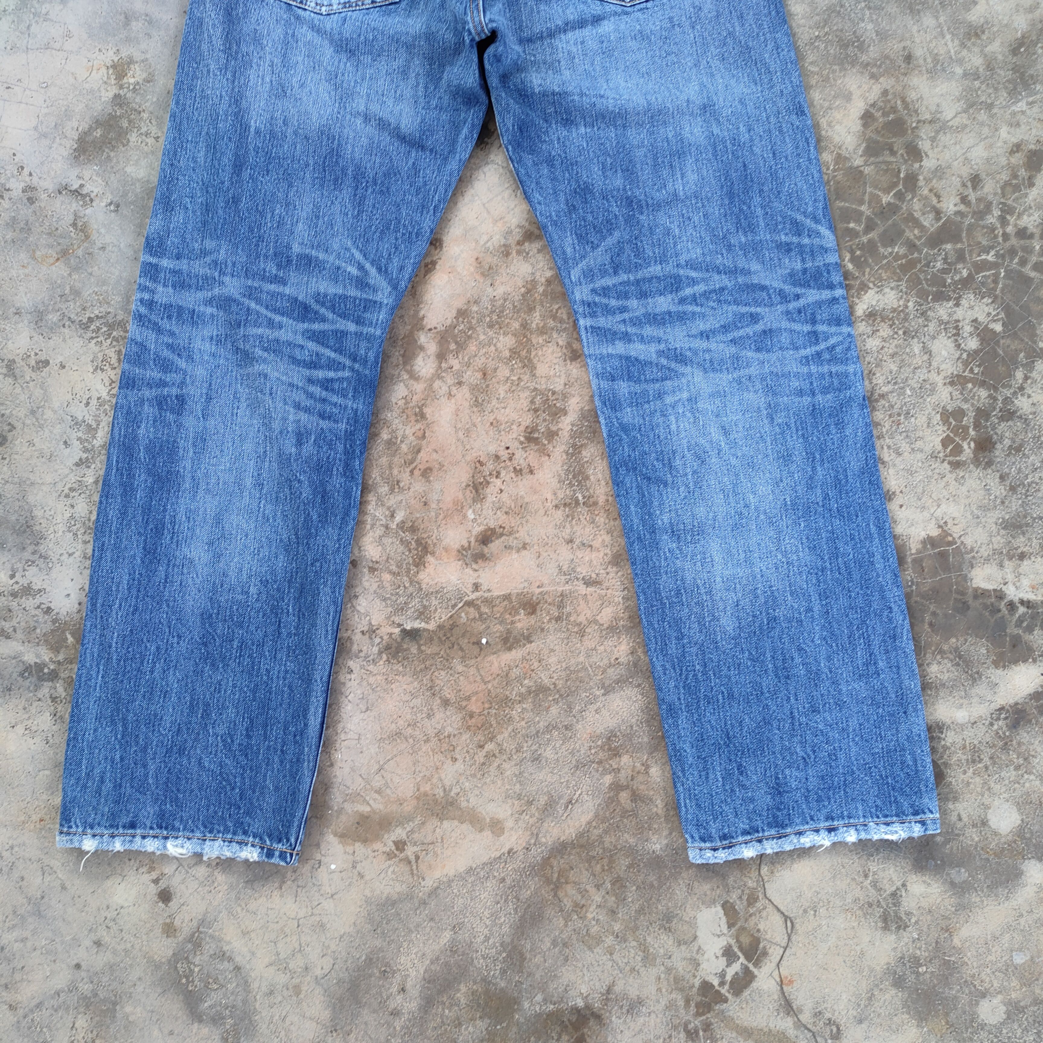 VINTAGE & RC FADED RIPPED JEANS DENIM PANTS