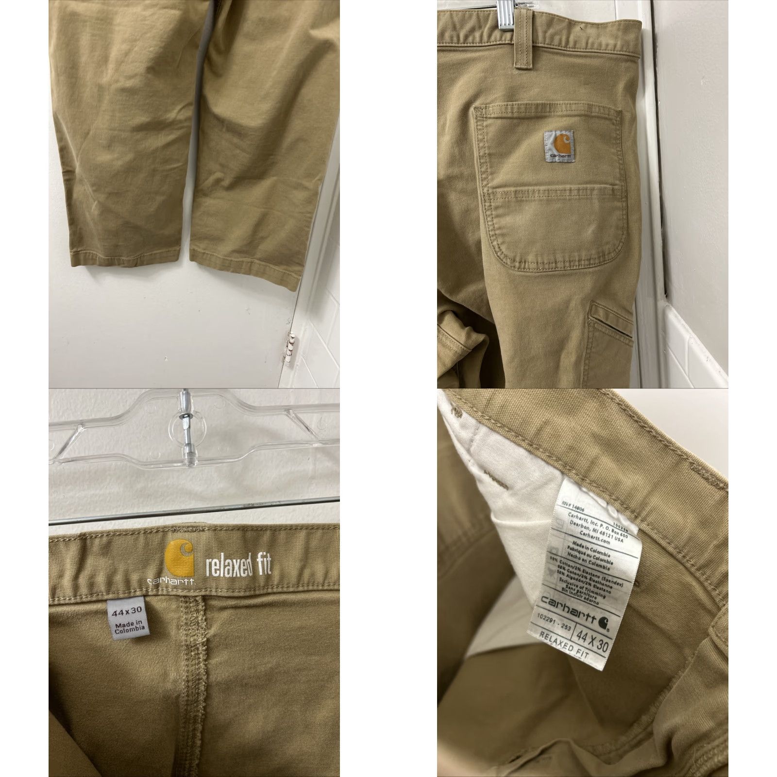 Carhartt VINTAGE Carhartt Work Pants 44x30 Brown Relax Fit Straight Rugged Flex 102291-253 Mens Size US 44 / EU 60 - 8 Thumbnail