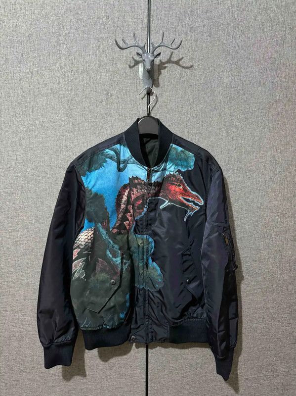 Valentino Valentino Black Printed Nylon Bomber Jacket 0089 Size US S / EU 44-46 / 1 - 1 Thumbnail