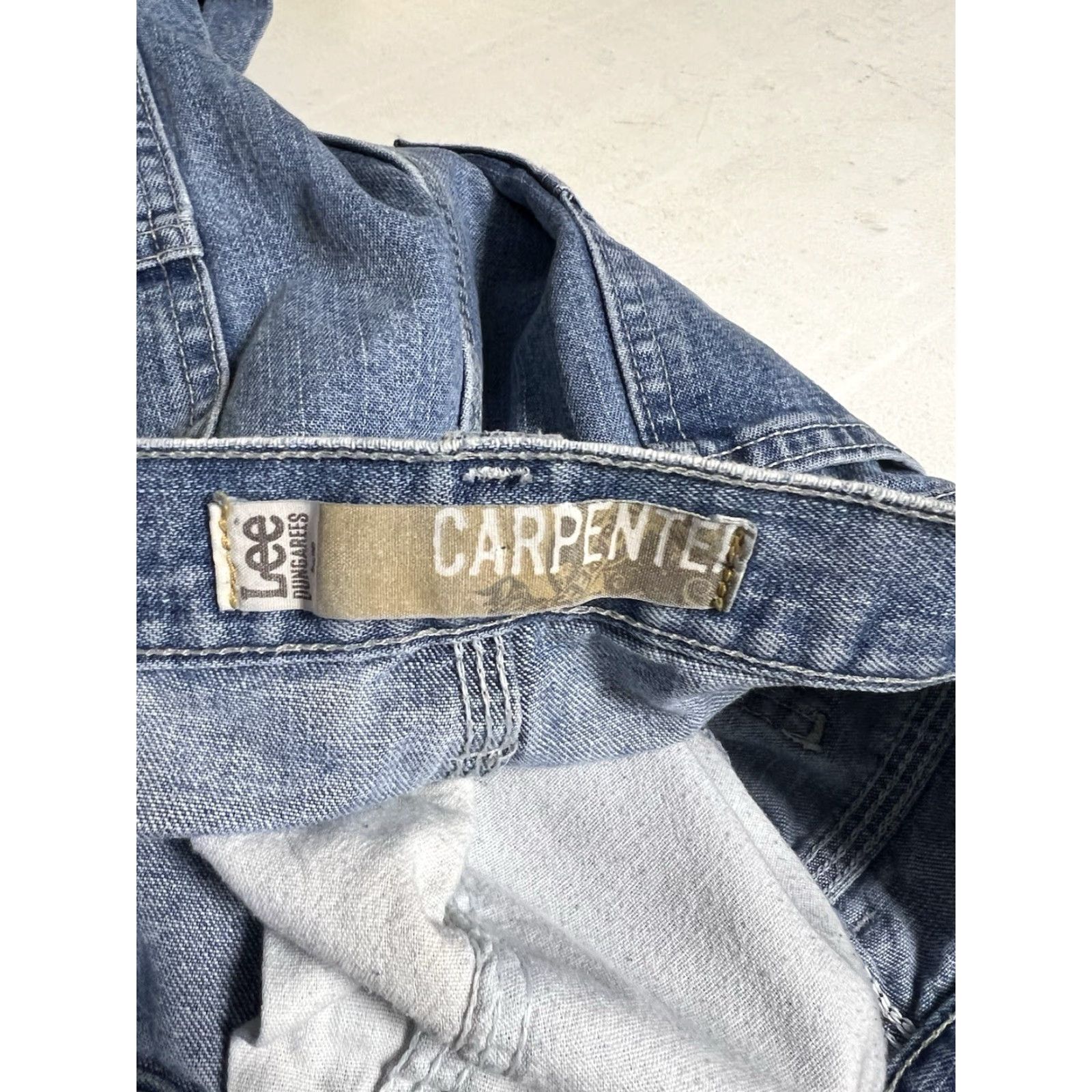 Lee VINTAGE Lee Jeans Carpenter 5-Pocket Denim Blue 38x34 Regular Men Western 90s Style Distressed Baggy Comfort Autumn Winter Spring Summer Size US 38 / EU 54 - 4 Thumbnail
