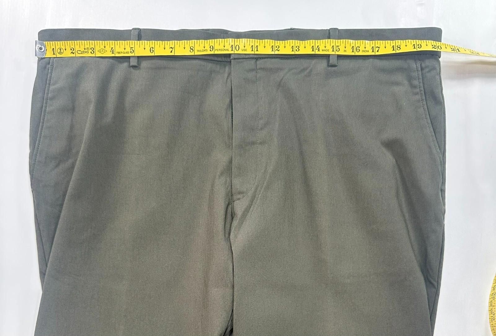 Tommy Hilfiger Tommy Hilfiger Flat Straight Leg Chinos Green Men's 42/30 Size US 42 / EU 58 - 3 Thumbnail