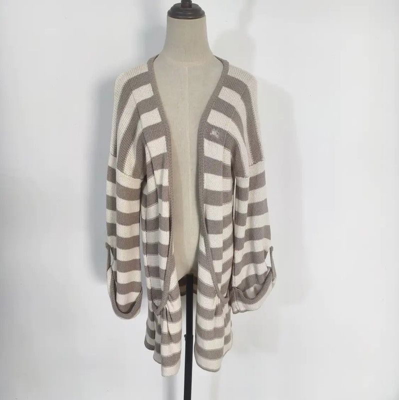 Burberry Burberry Striped Cotton Blend Cardigan Size M / US 6-8 / IT 42-44 - 1 Thumbnail