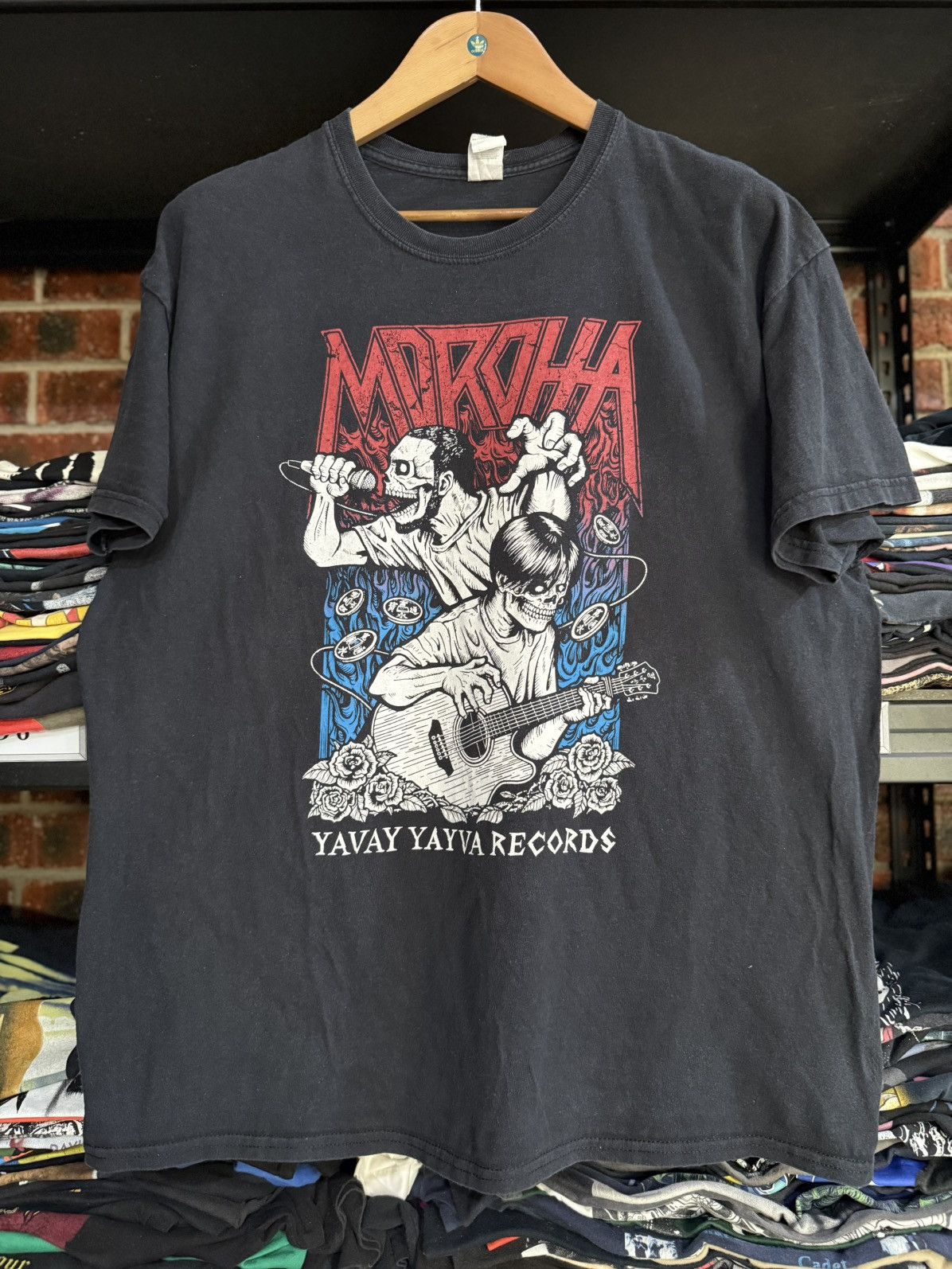 Band Tees Vintage Moroha Yavay Yayva Records Faded Tee Size US XL / EU 56 / 4 - 1 Thumbnail