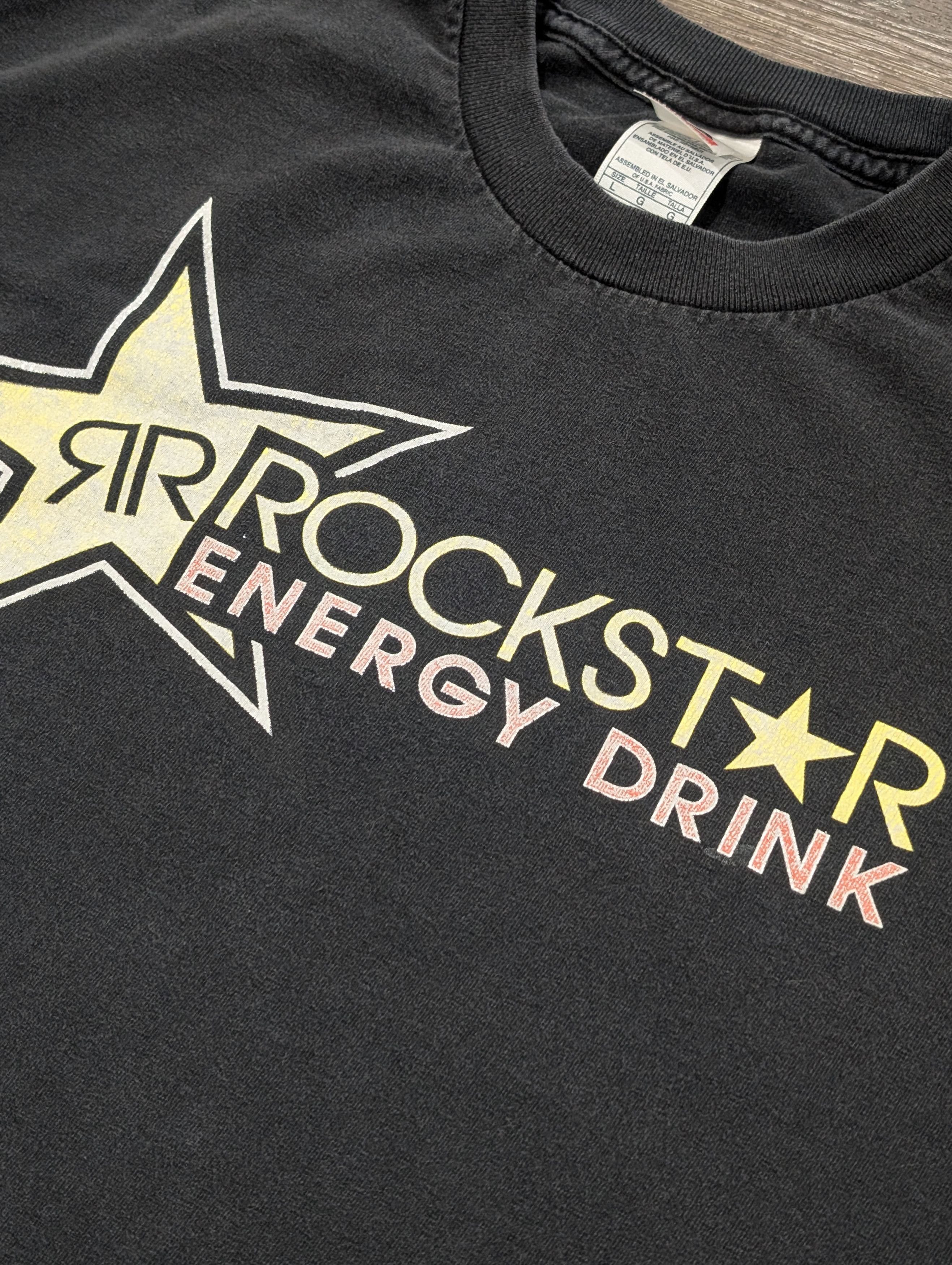 Vintage Vintage Rockstar Energy Drink logo t-shirt - SIZE L Size US XL / EU 56 / 4 - 3 Thumbnail