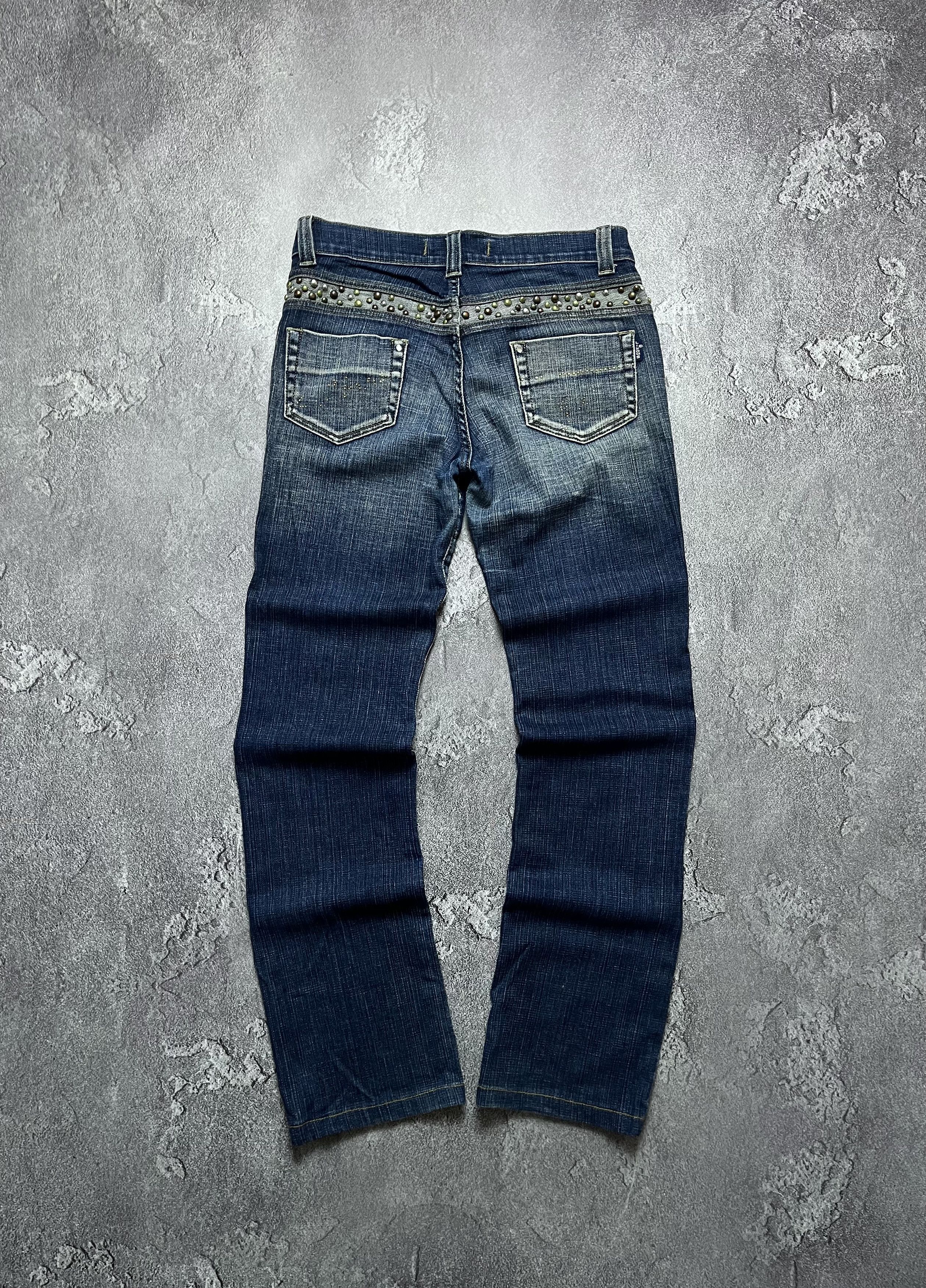 Vintage 90x Vintage Bootcut Flared Jeans Big Logo Y2K Womens 30/33 Size 30" / US 8 / IT 44 - 1 Thumbnail