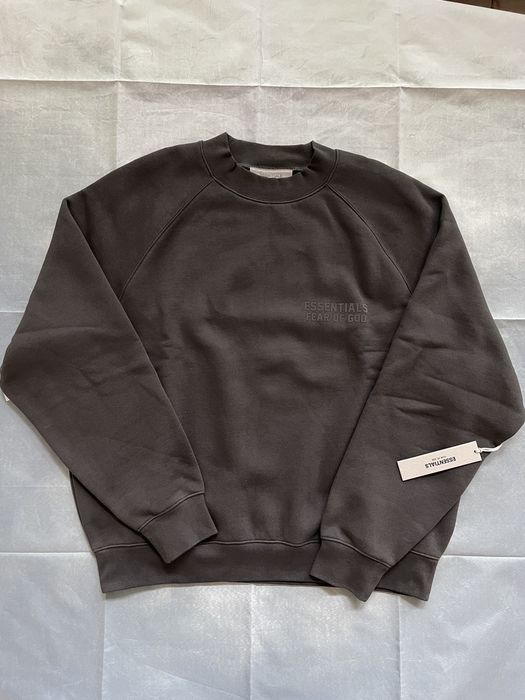 Fear of God Essentials Fear Of God Off-Black Crewneck Sweatshirt