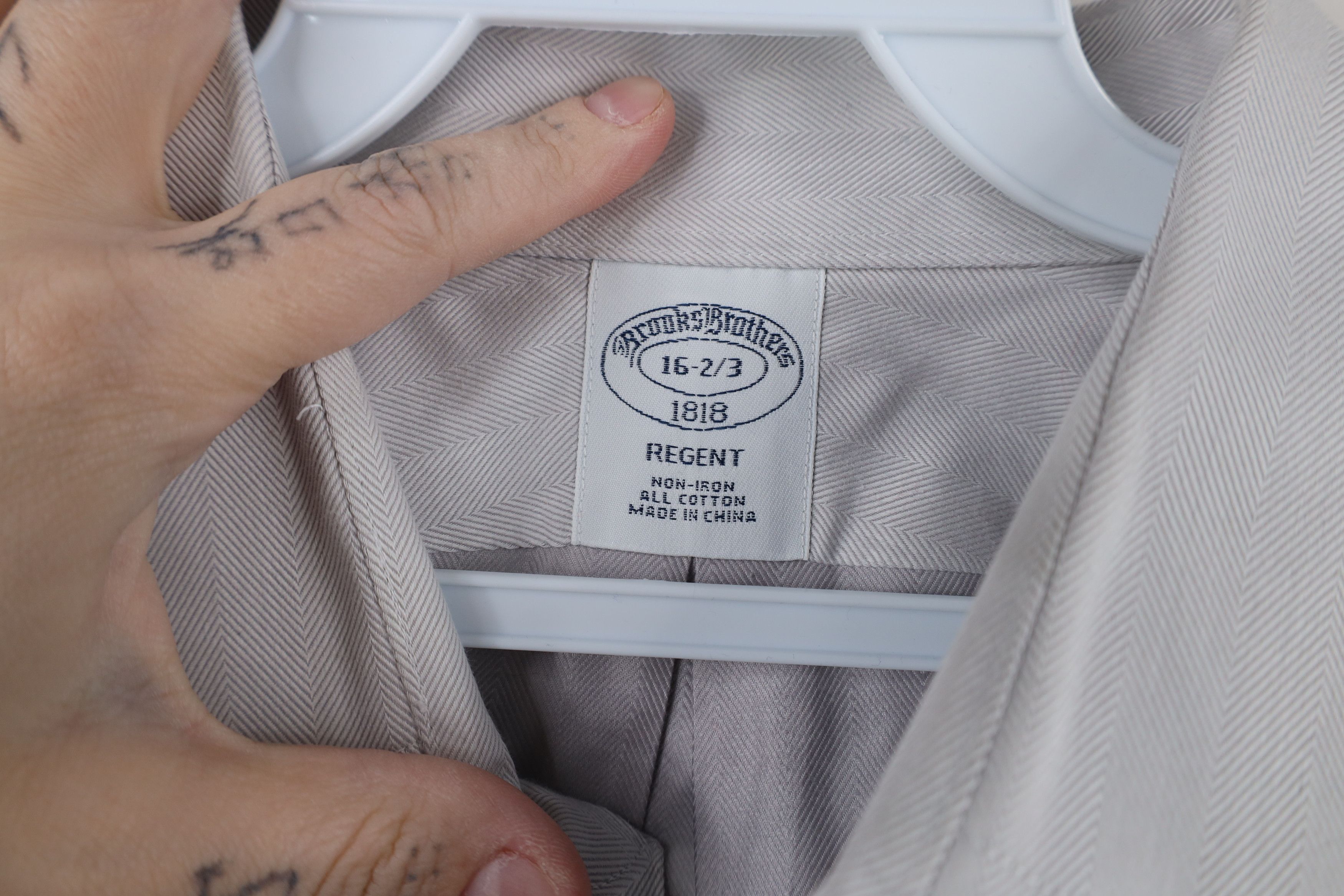 Brooks Brothers × Vintage Vintage Brooks Brothers Herringbone Collared Button Shirt Size US M / EU 48-50 / 2 - 6 Thumbnail