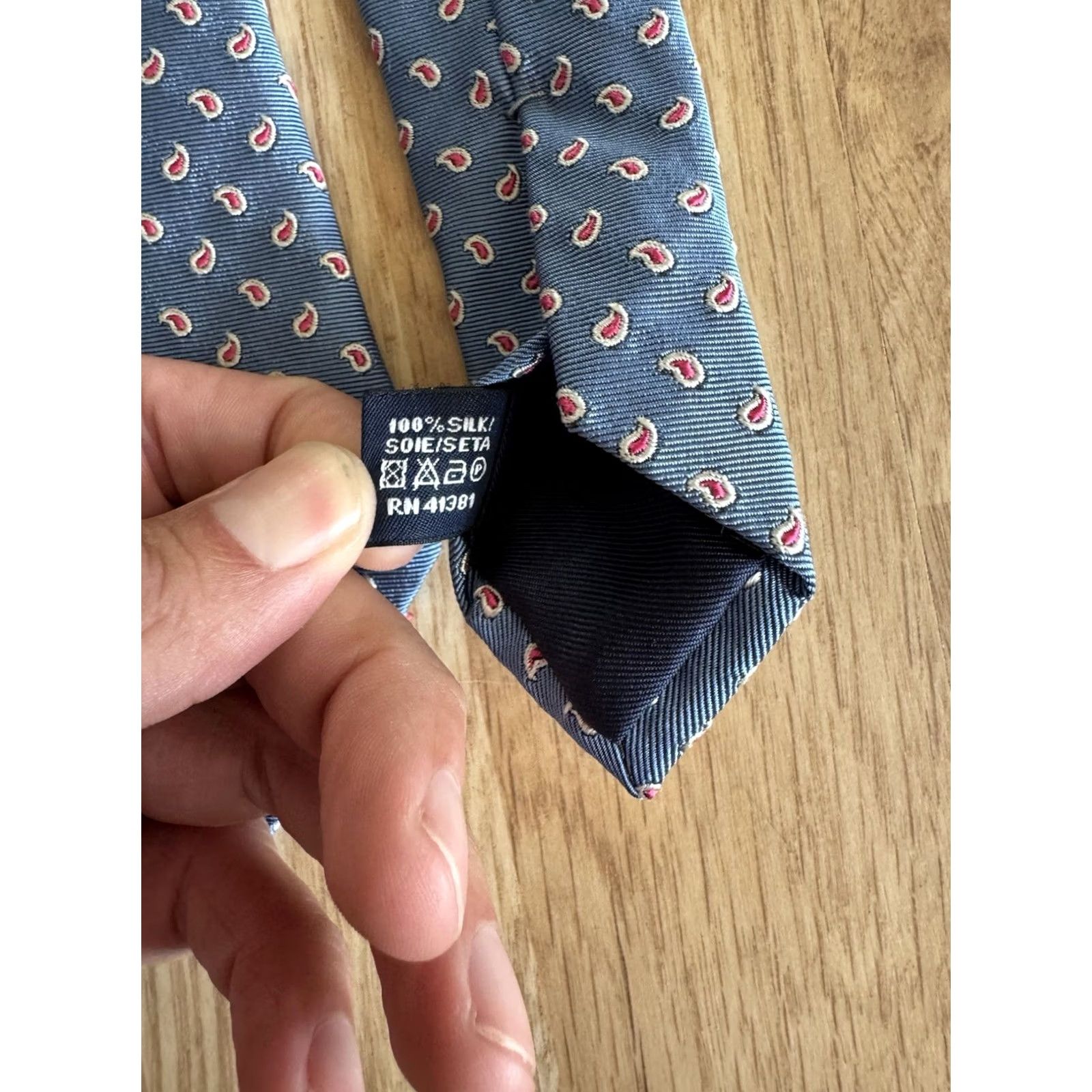 Polo Ralph Lauren VINTAGE Polo Ralph Lauren Tie Navy Silk Made In Italy Excellent Condition Mens Designer Preppy Geometric Logo Tied Size US M / EU 48-50 / 2 - 3 Thumbnail