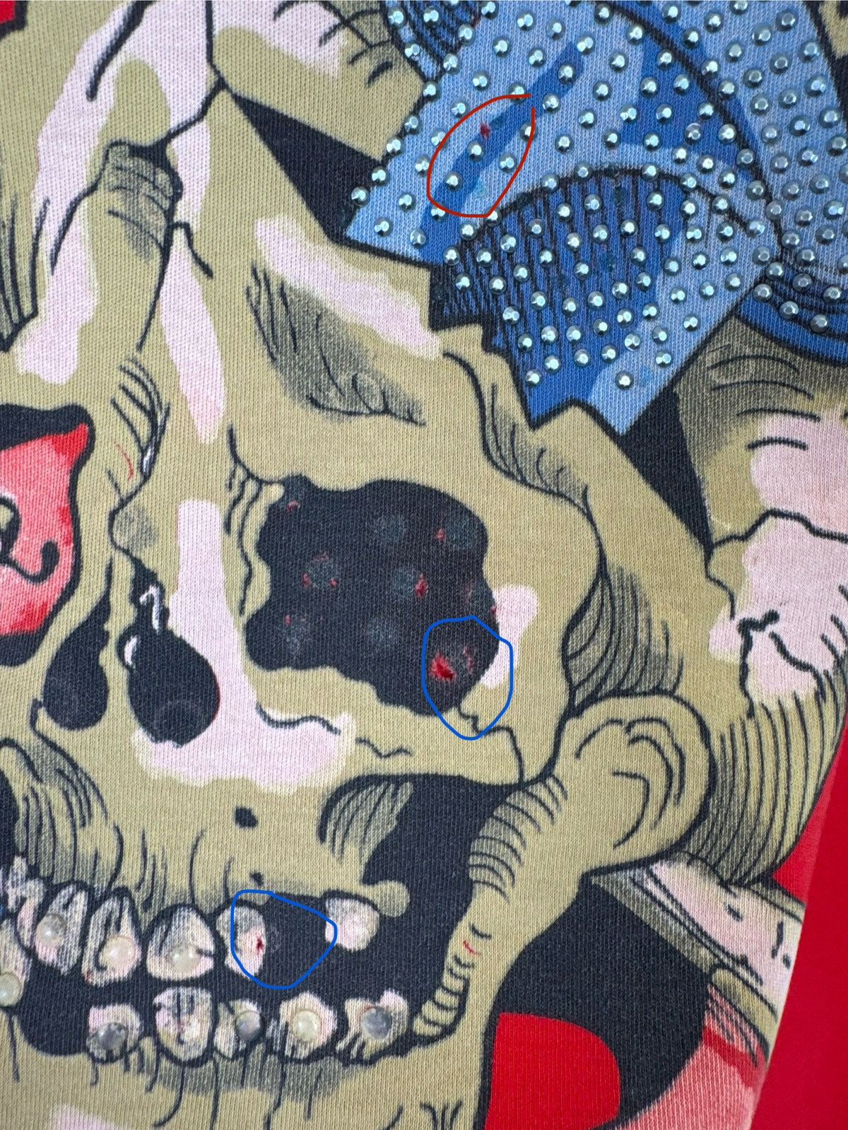 Ed Hardy Vintage Ed Hardy T shirt Women Skull Red Sz S Streetwear Y2K Size S / US 4 / IT 40 - 13 Thumbnail
