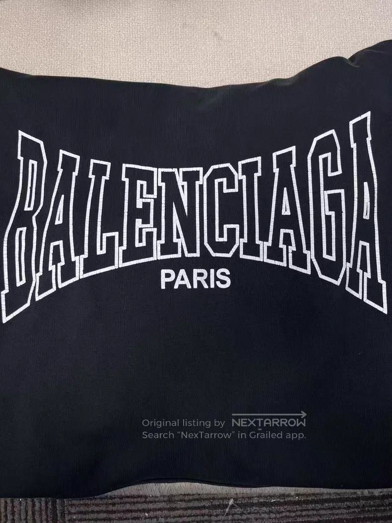 Balenciaga Balenciaga Letter Logo Pattern Printed Hooded Long Sleeve Size US L / EU 52-54 / 3 - 3 Thumbnail