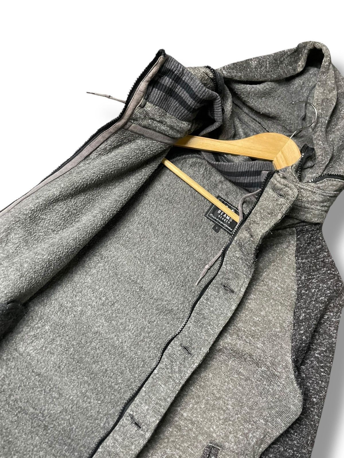 Beams Plus × Japanese Brand × Vintage Beams Heart Fleece Hooded Jacket (78) Size US S / EU 44-46 / 1 - 7 Thumbnail