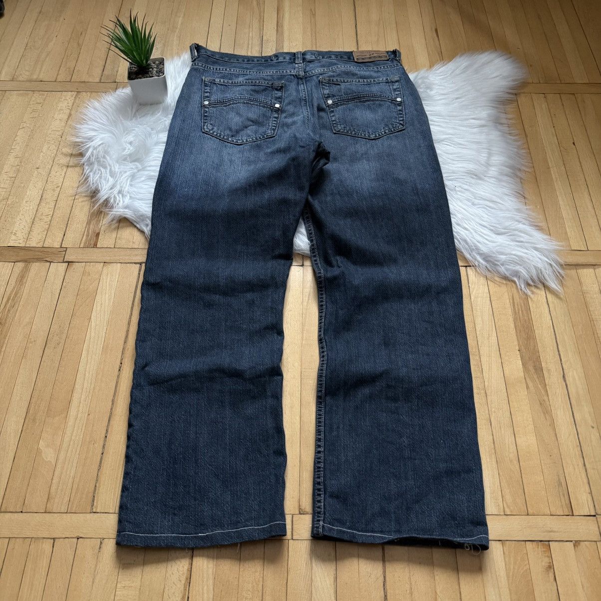 Diesel 📌 Vintage DIESEL Y2K Straight Relaxed Crazy Denim Jeans Size US 34 / EU 50 - 2 Thumbnail