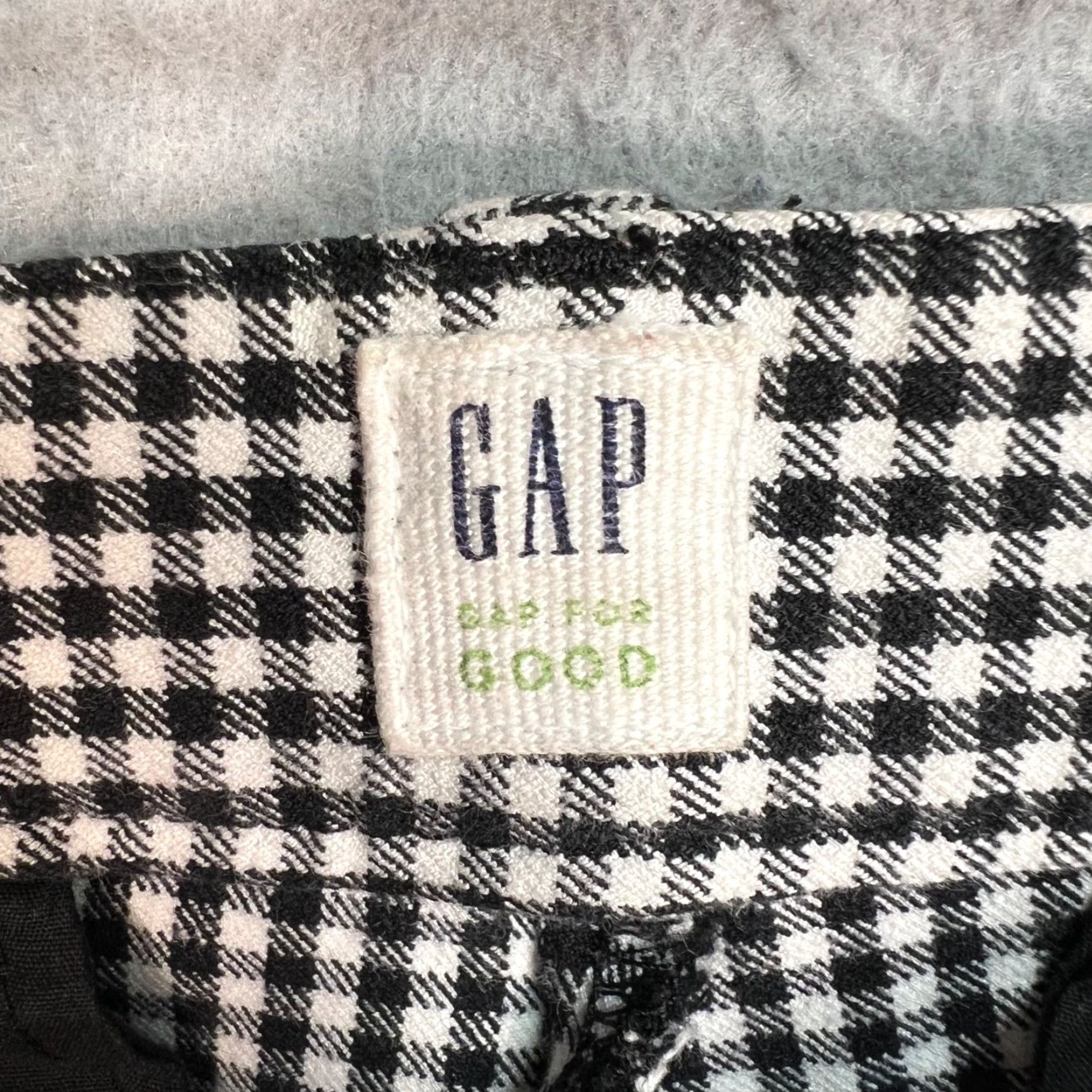 Gap Gap Pants Womens 2 Black Gingham Skinny Ankle Cotton Blend Size 26" / US 2 / IT 38 - 3 Thumbnail