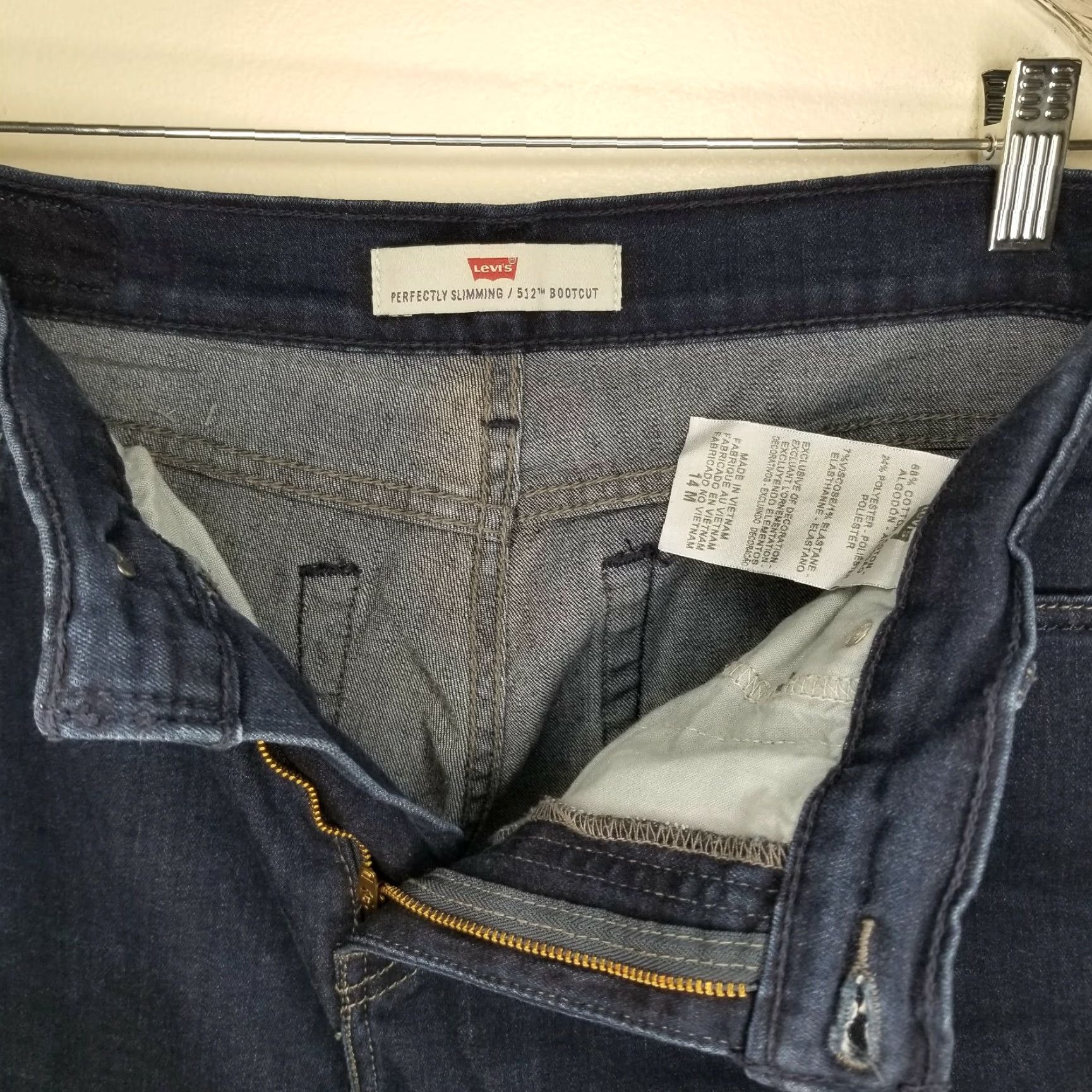 Levi's Levi 512 Womens Slimming Bootcut Jeans Size 14M Blue Size 32" / US 10 / IT 46 - 3 Thumbnail