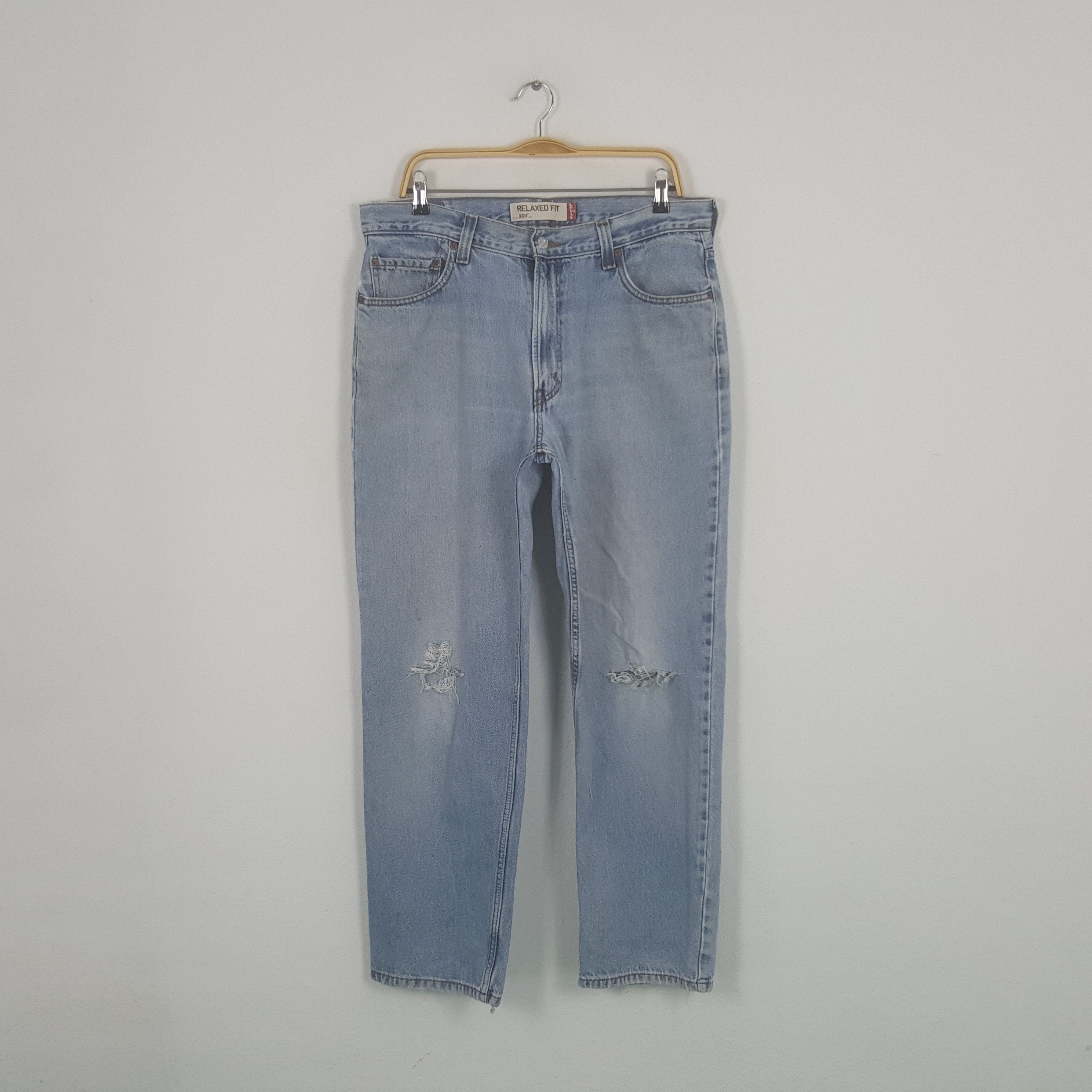 Levi's × Vintage Vintage Levi's 550 American Distressed Denim Jeans Size US 35 - 1 Thumbnail