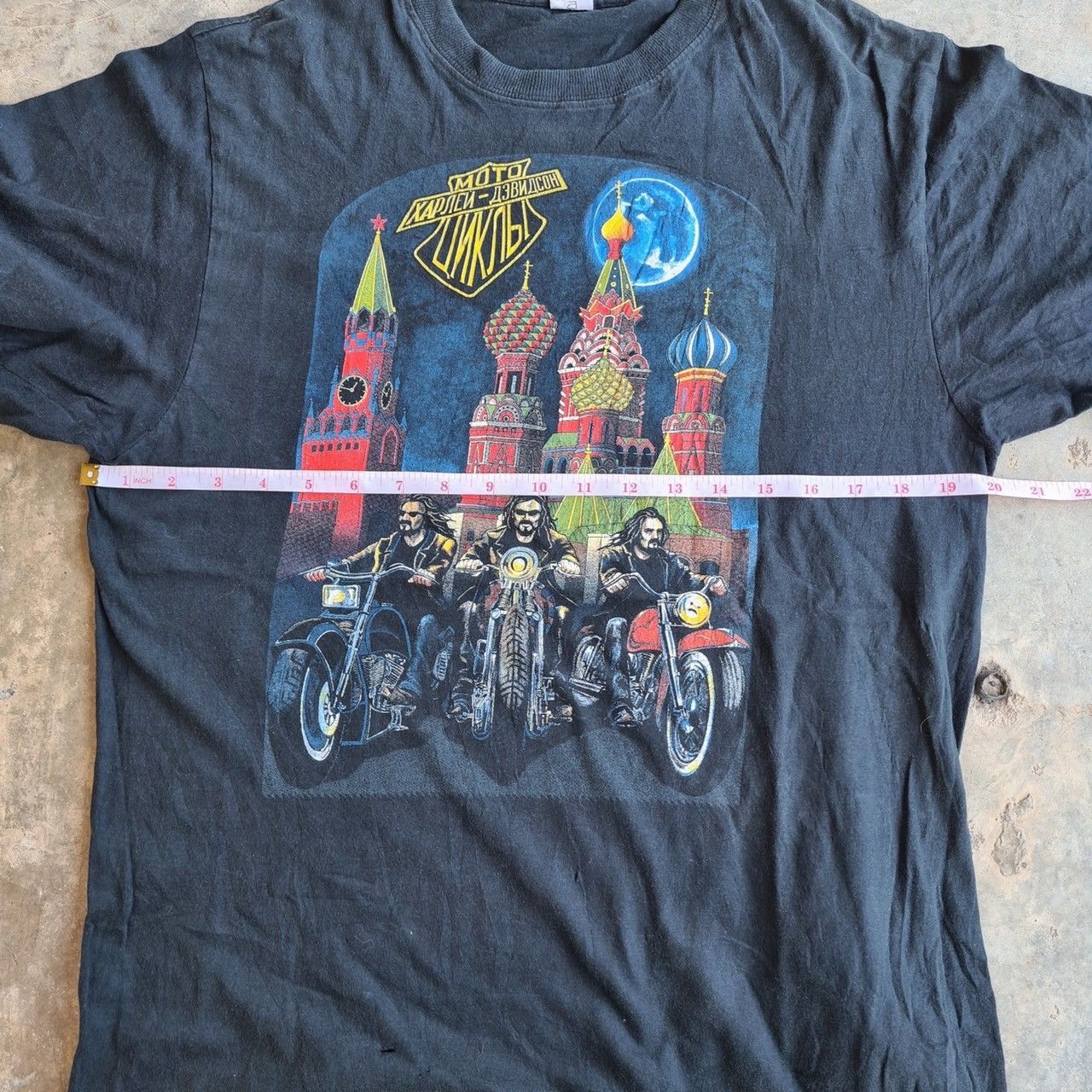 Harley Davidson × Vintage *RARE* VINTAGE 90s HARLEY DAVDISON MOSCOW RUSSIA BIKER TEAM Size US L / EU 52-54 / 3 - 6 Thumbnail