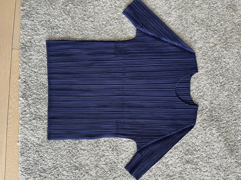 Issey Miyake issey miyake size:3 Navy blue short-sleeved top Size XXS / US 00 / IT 34 - 5 Thumbnail