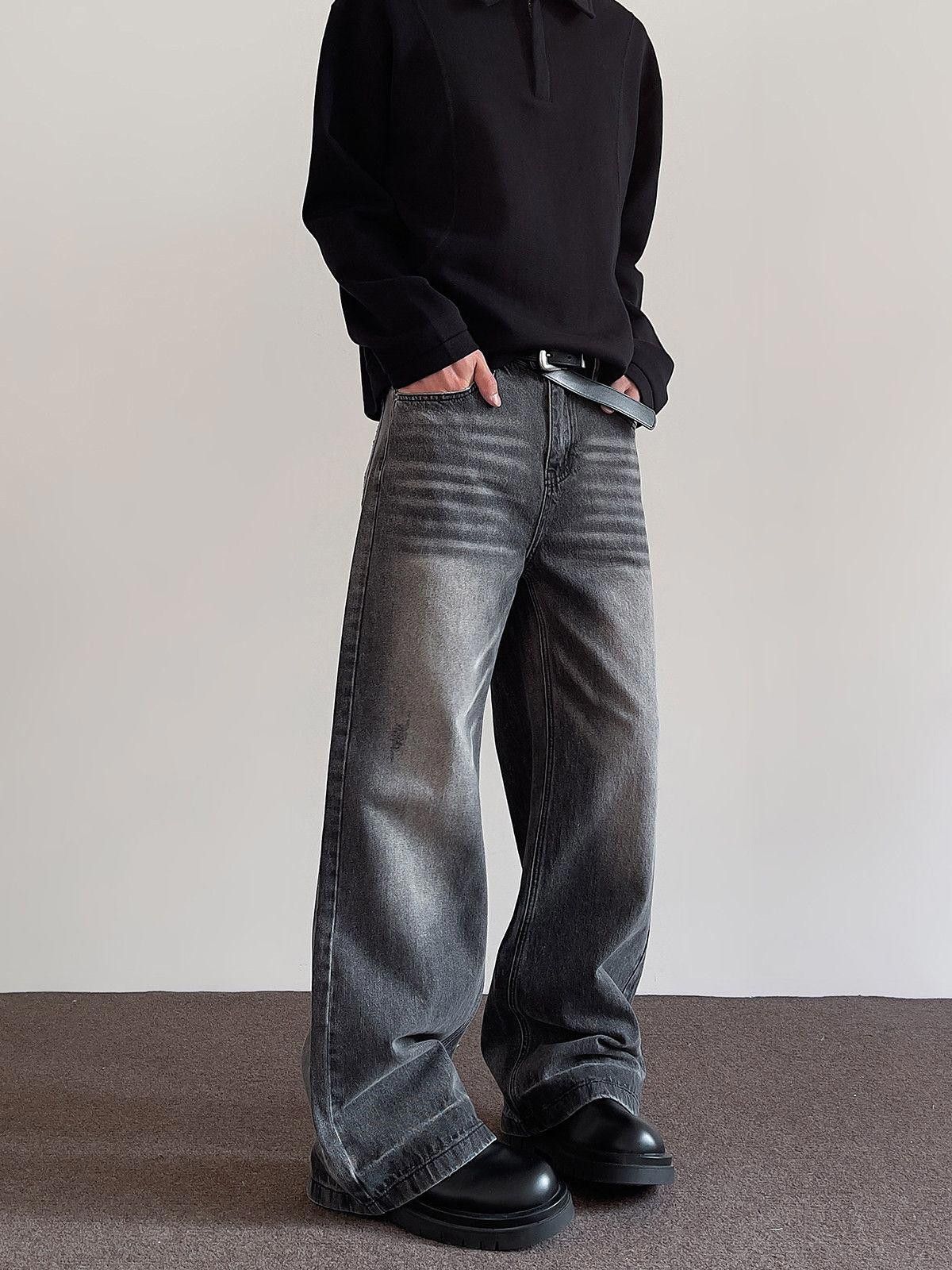 Jean × Vintage Gray Wide Leg Jeans Size US 30 / EU 46 - 3 Thumbnail