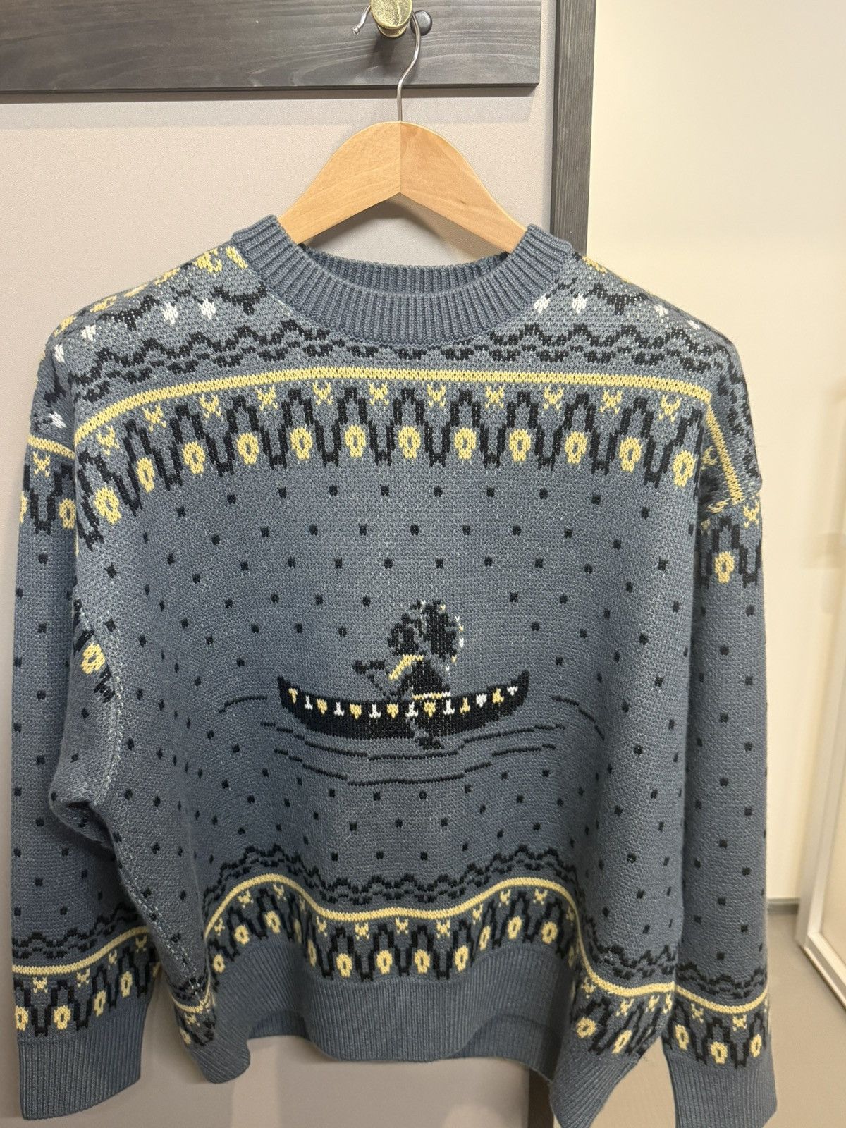 Kapital Kapital Kapsize Blue Canoe Knit Sweater AW25 Brand New Size US L / EU 52-54 / 3 - 1 Thumbnail