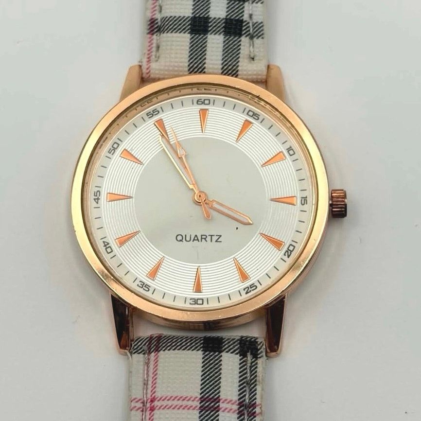Other Rose Gold Plaid Men’s Watch Size ONE SIZE - 3 Thumbnail