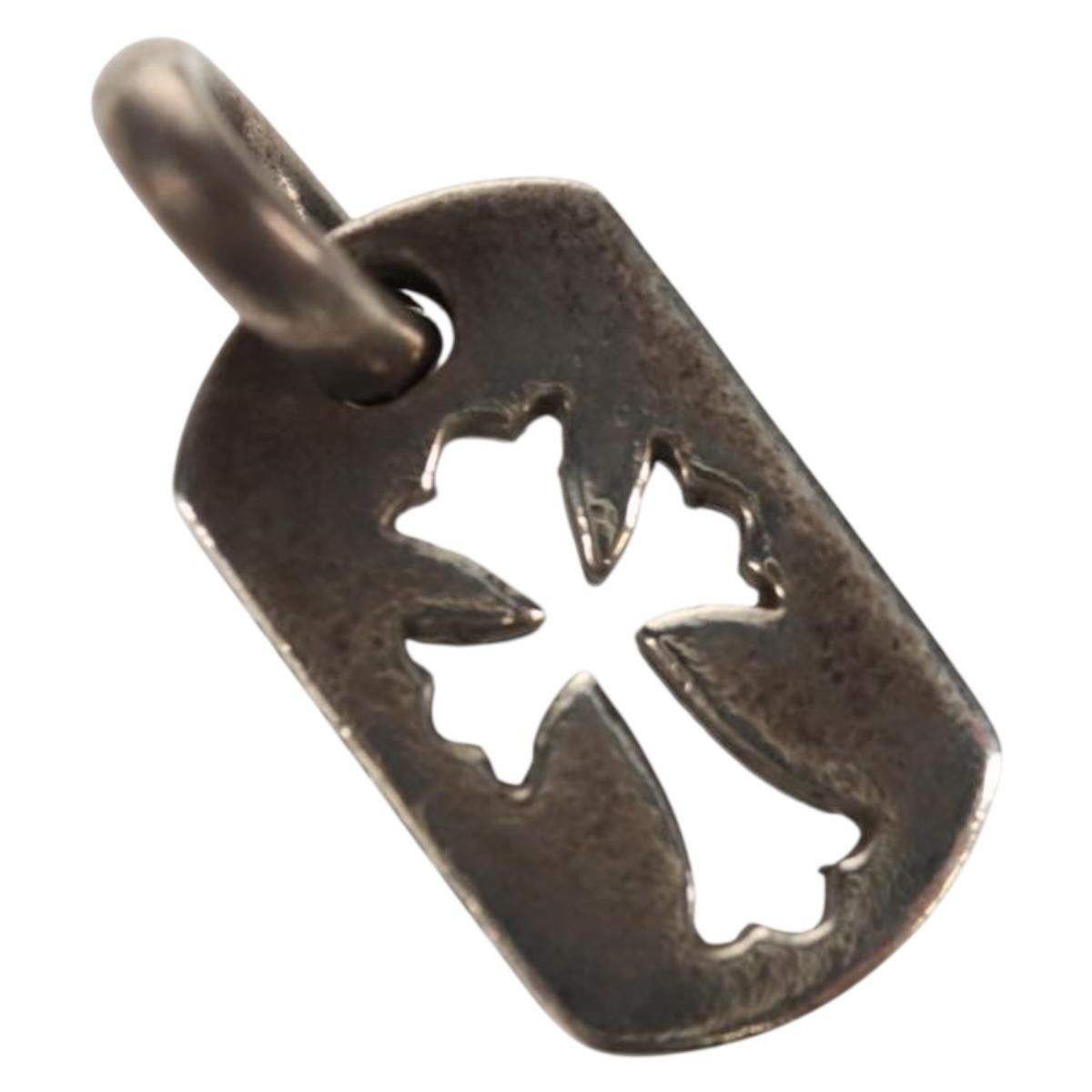 Chrome Hearts Chrome Hearts Tiny Cutout Cross Dog Tag Necklace
