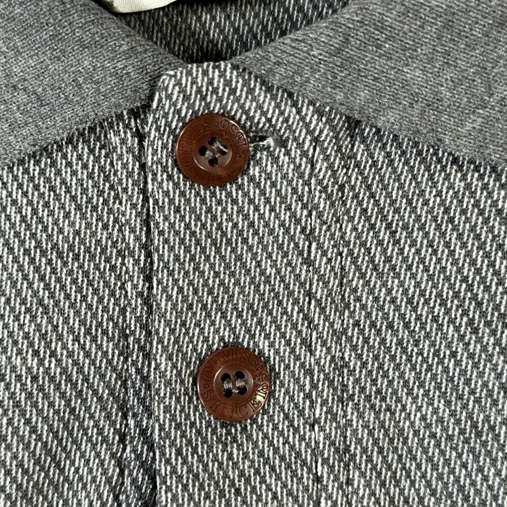 Orvis VINTAGE Orvis Sweater Men Large Gray Polo Collar Leather Elbow Patches Pullover Size US L / EU 52-54 / 3 - 4 Thumbnail
