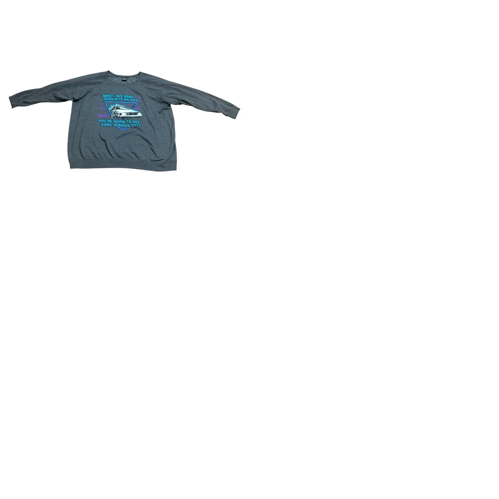 Torrid Torrid Back To the Future Pullover Sweatshirt 2XL 18 Plus Size Gray Women Menus? Size XXL / US 16-18 / IT 52-54 - 9 Thumbnail