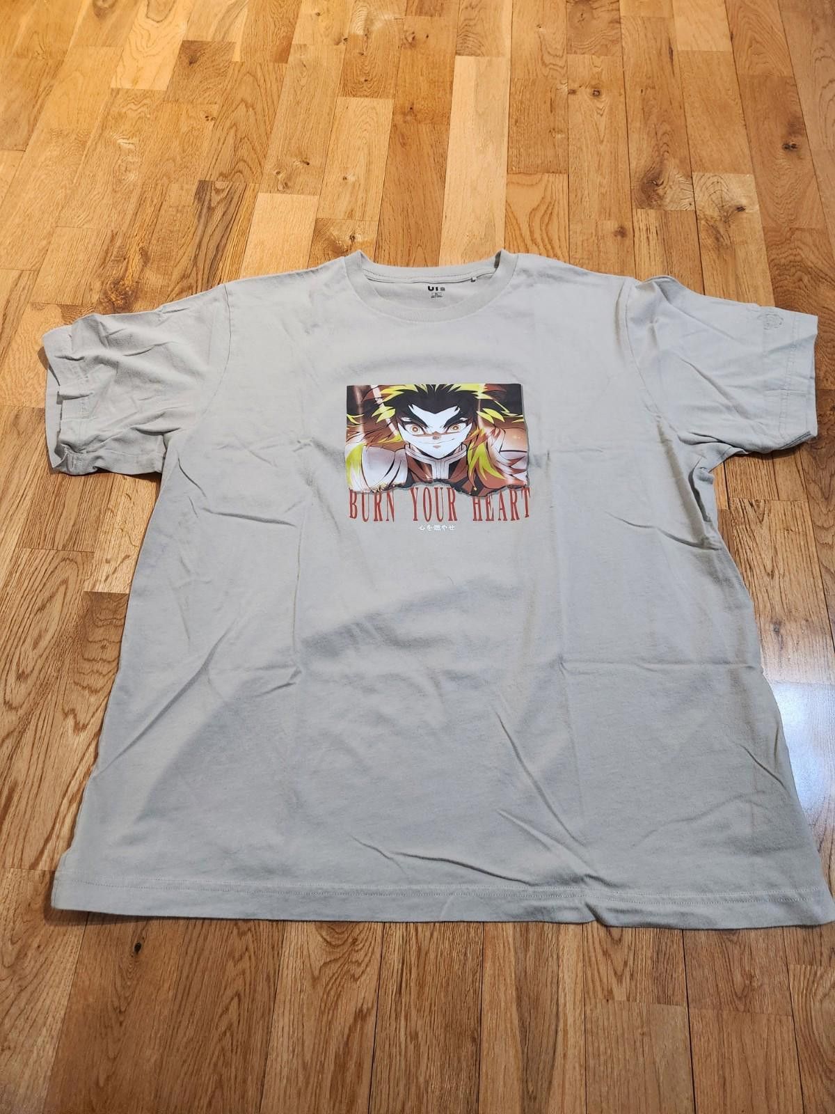 Uniqlo Uniqlo Demon Slayer Anime Shirt Burn Your Heart XL Size US XL / EU 56 / 4 - 1 Thumbnail